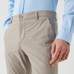 Erkek Slim Fit Chino Gri Pantolon