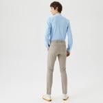 Erkek Slim Fit Chino Gri Pantolon