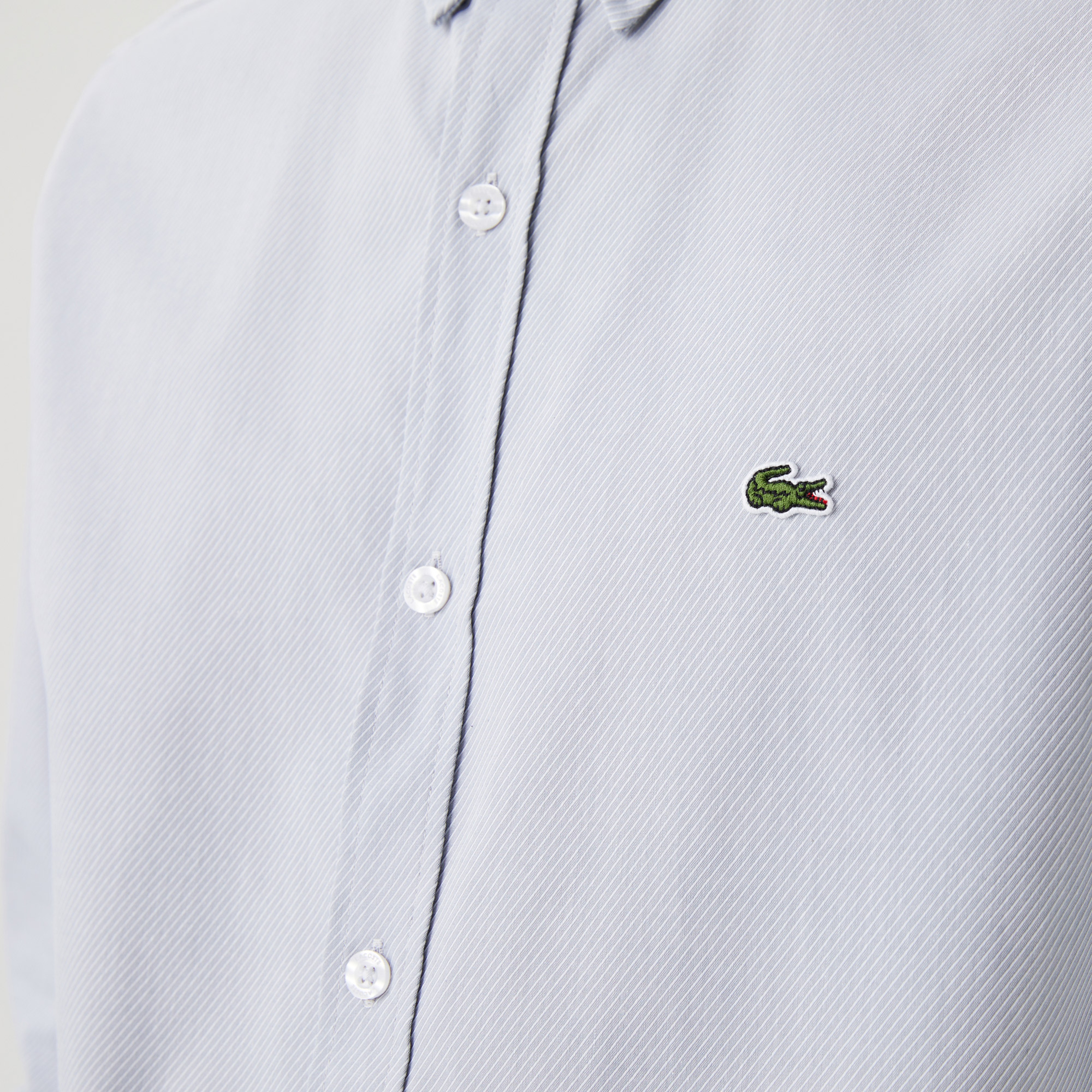 Erkek Slim Fit Düğmeli Yaka Gri Gömlek