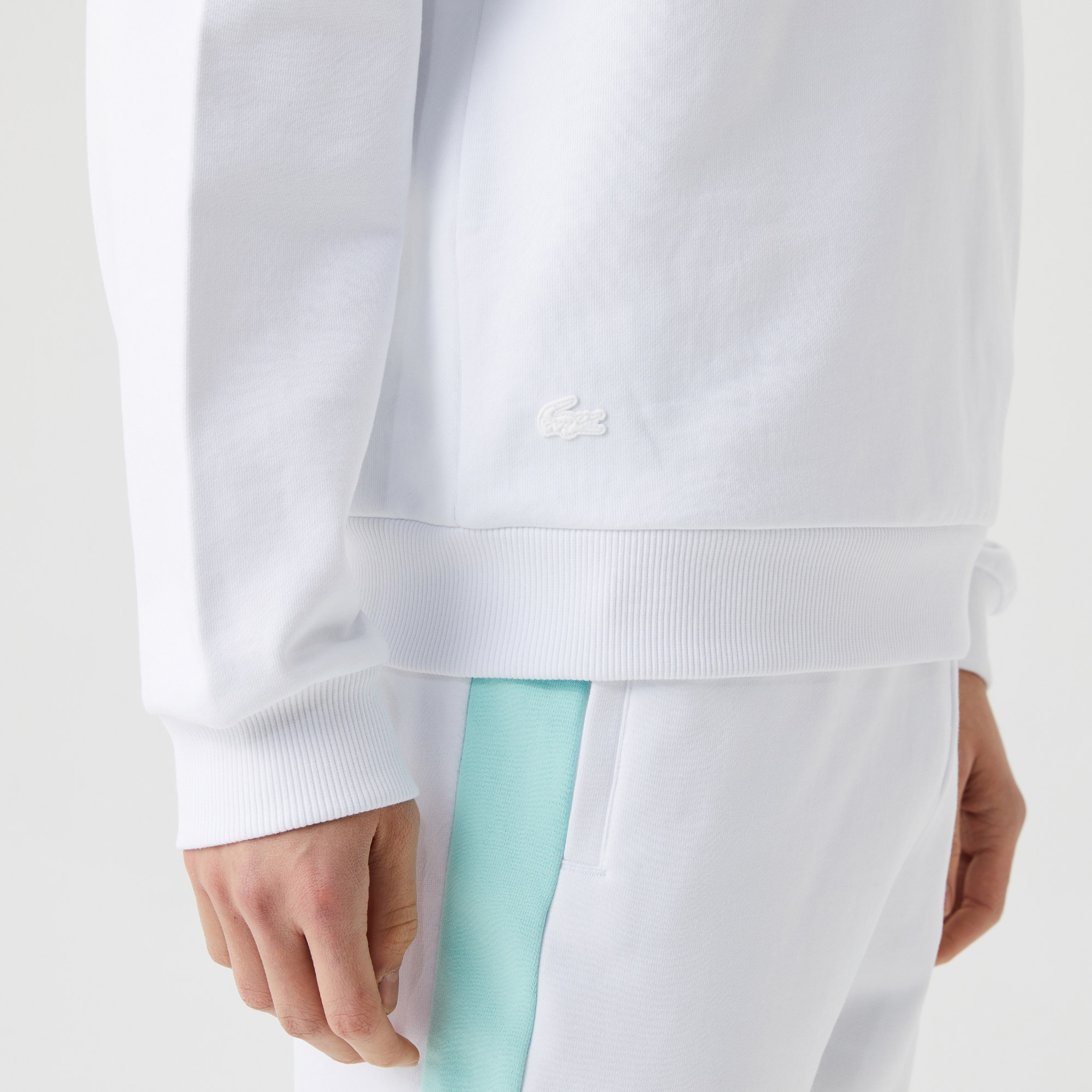 Erkek Relaxed Fit Bisiklet Yaka Baskılı Beyaz Sweatshirt