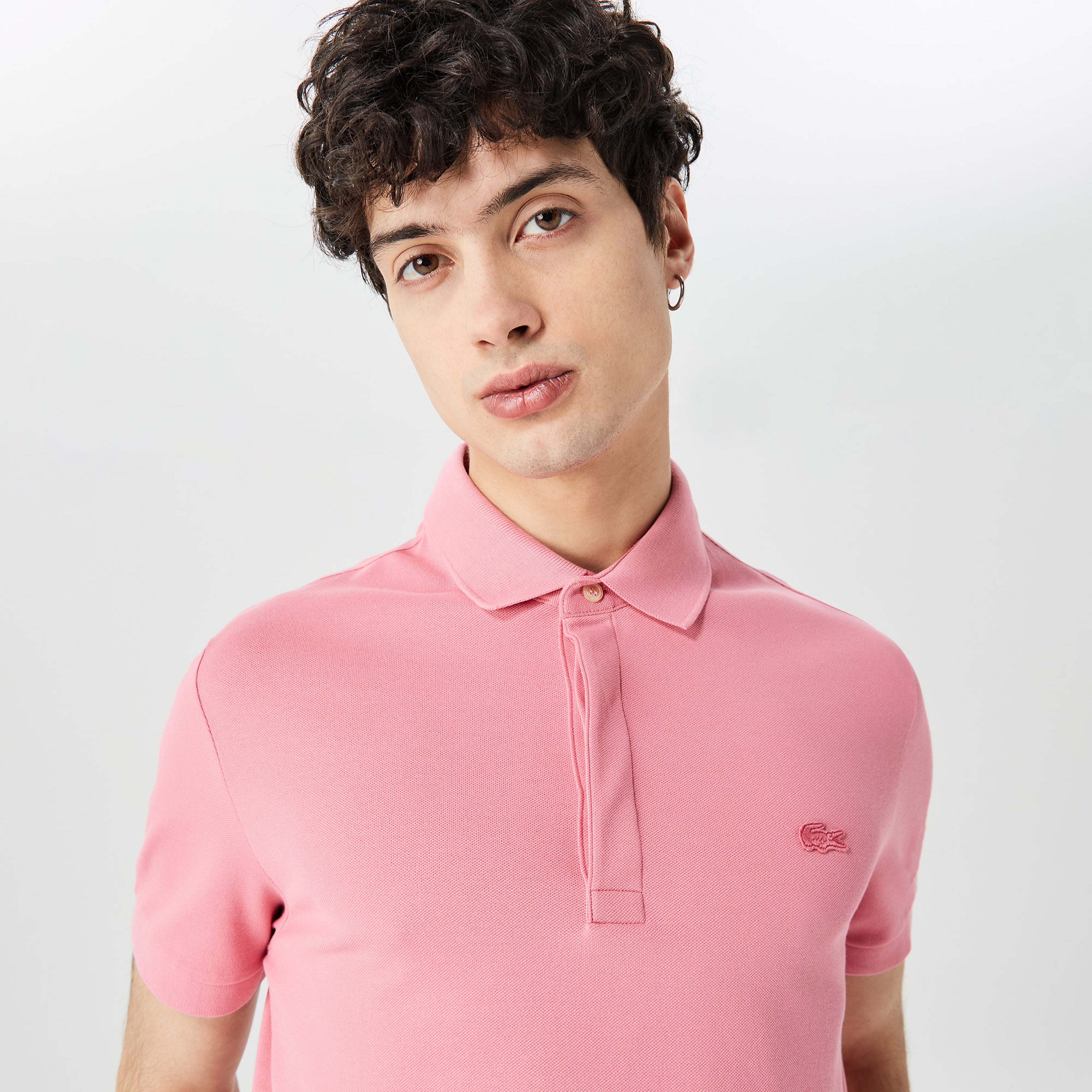 Erkek Regular Fit Pembe Paris Polo