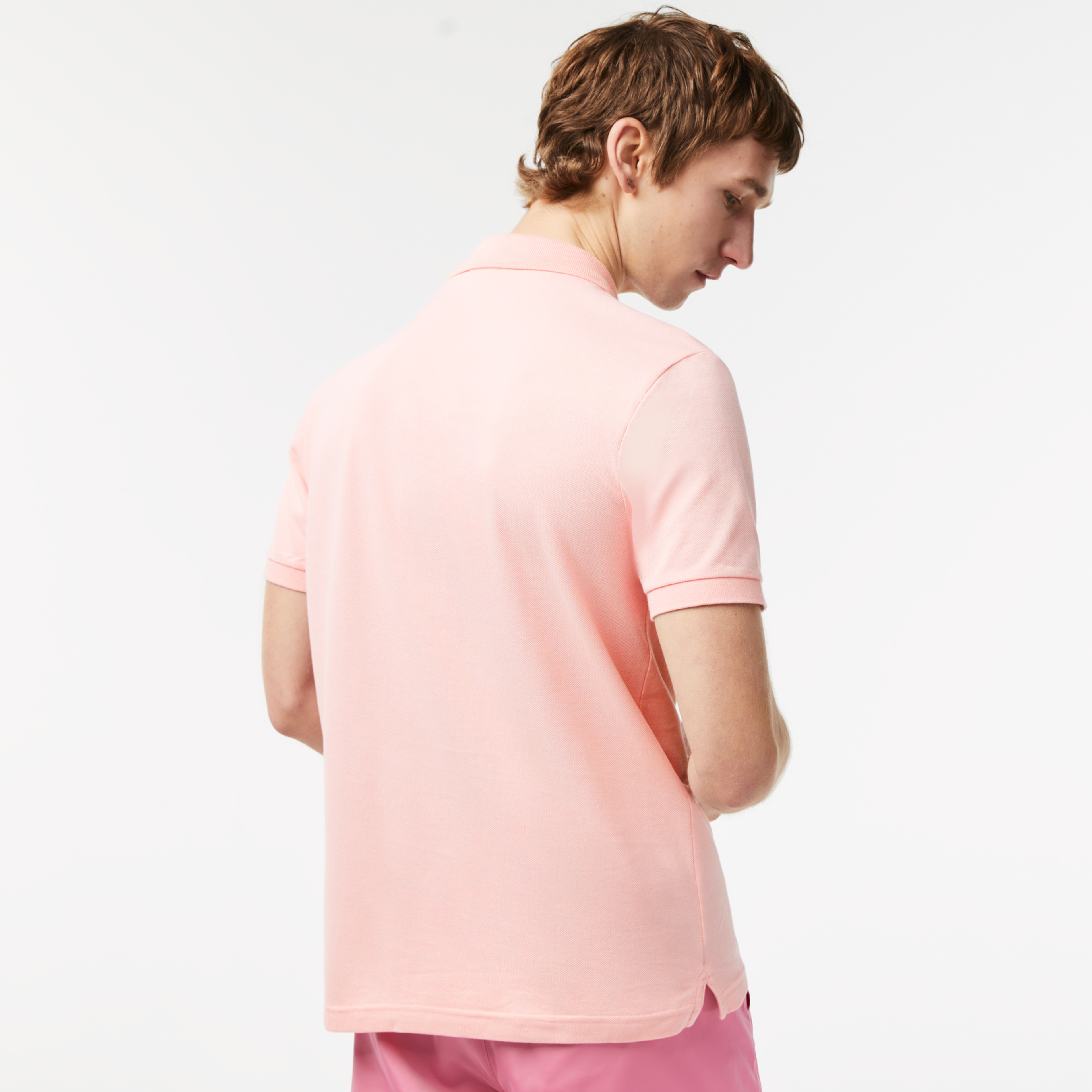 Erkek Slim Fit L.12.12 Pembe Polo