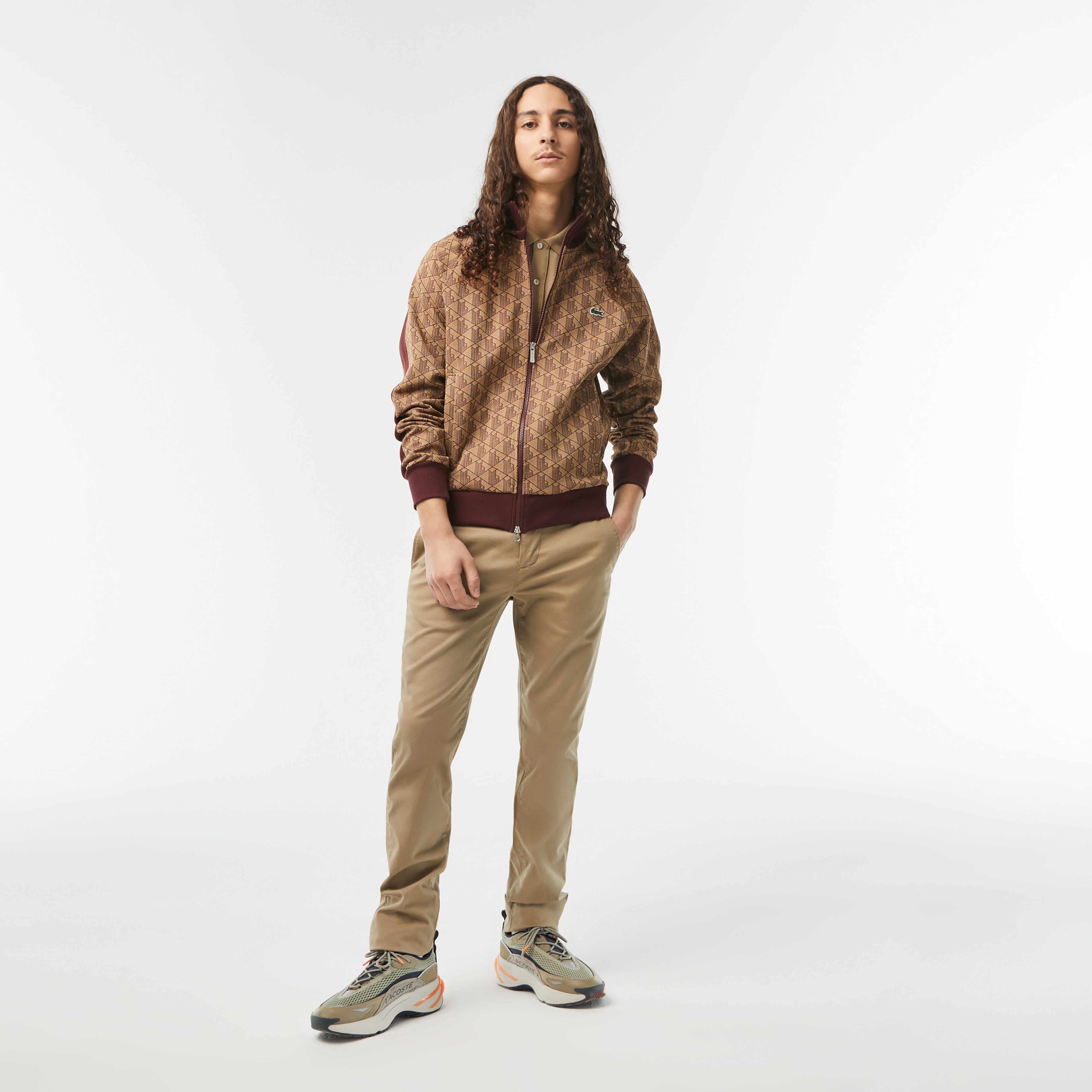 L.12.12 Erkek Slim Fit Bej Polo