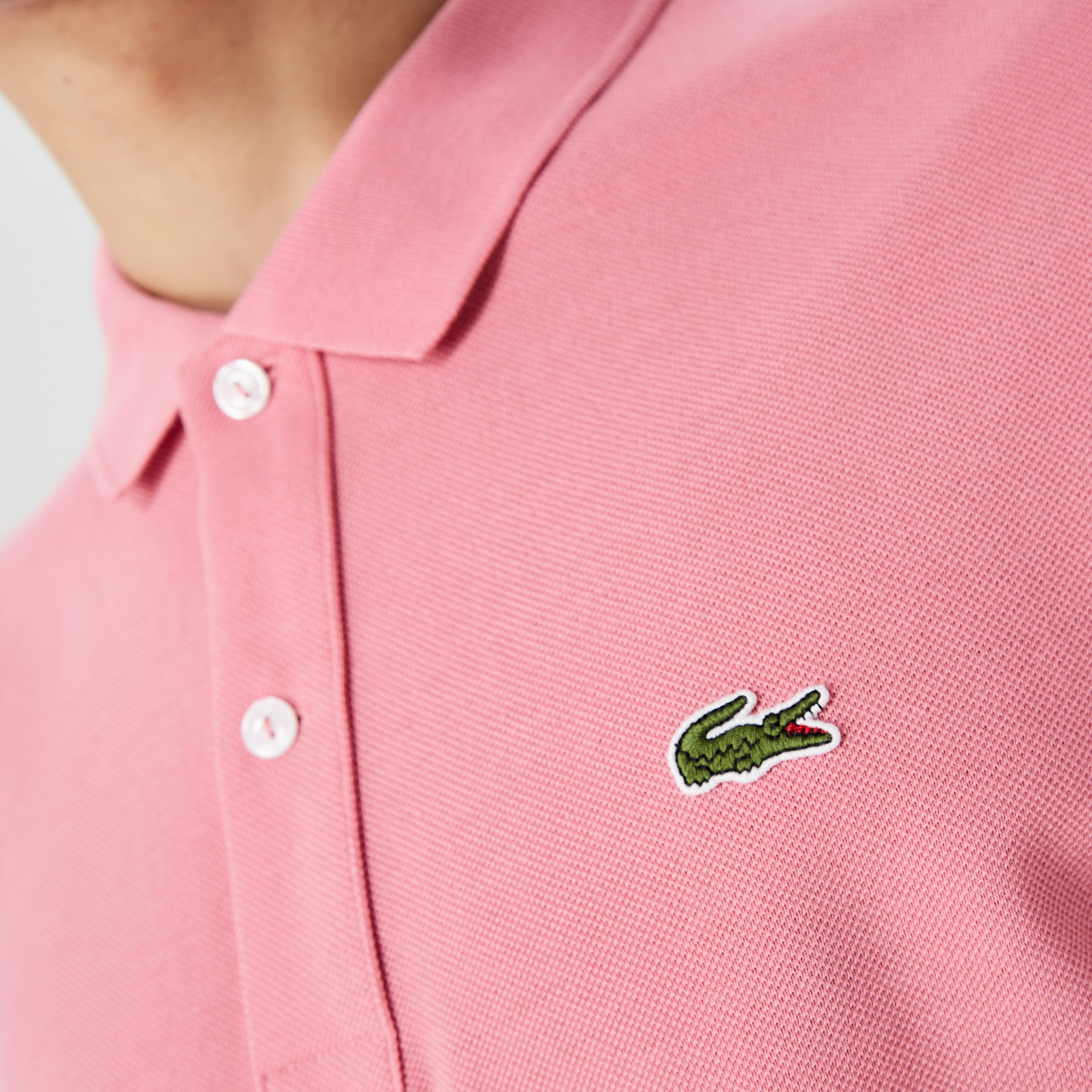 Erkek Slim Fit L.12.12 Pembe Polo