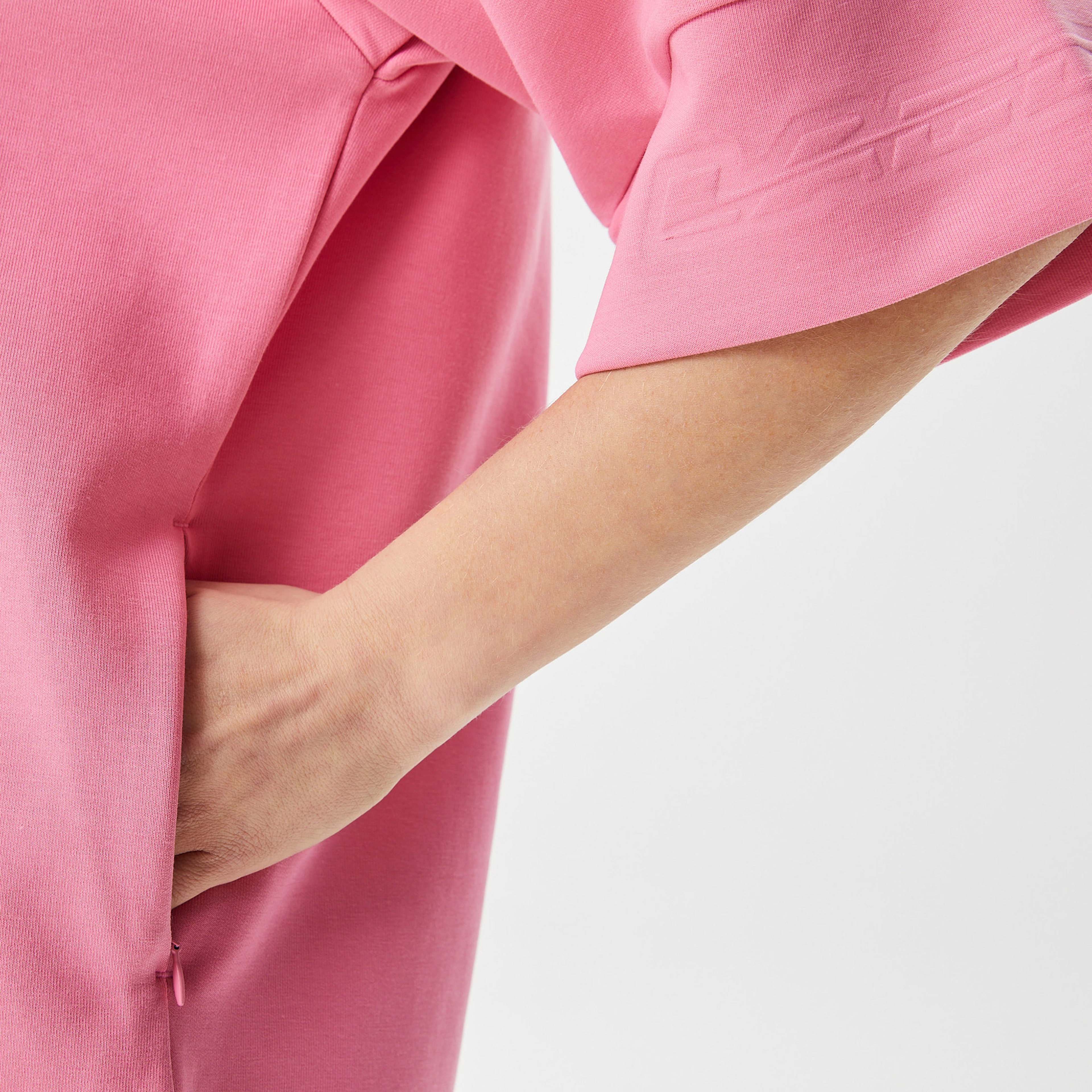 Lacoste Kadın Loose Fit Kısa Kollu Polo Yaka Pembe Elbise