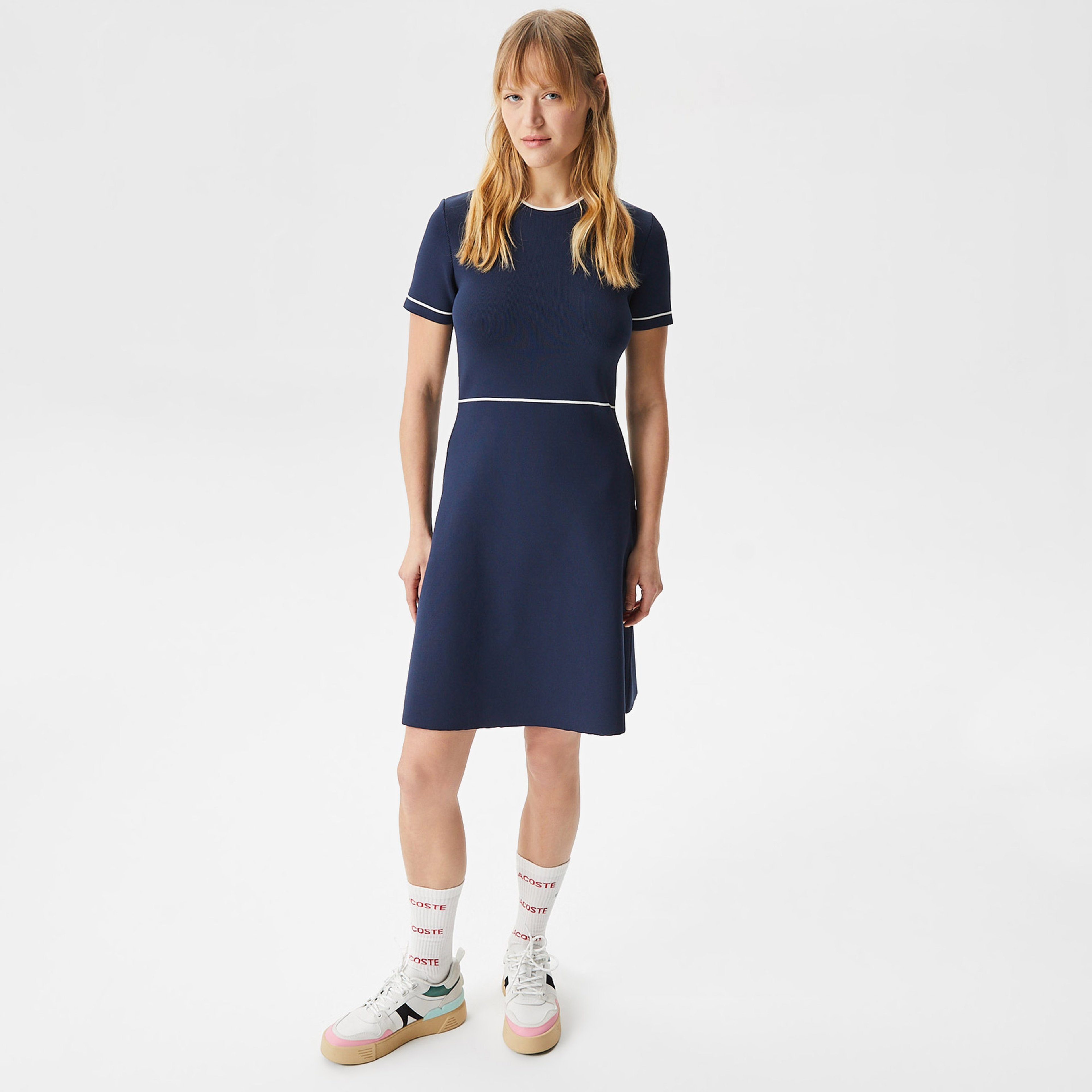 Kadın Flare Fit Lacivert Elbise