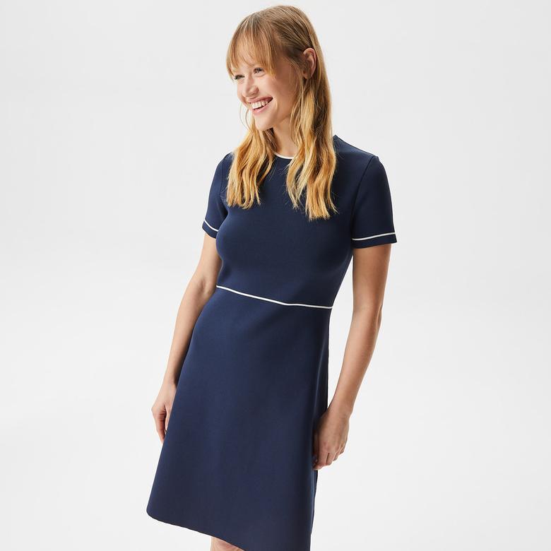 Kadın Flare Fit Lacivert Elbise