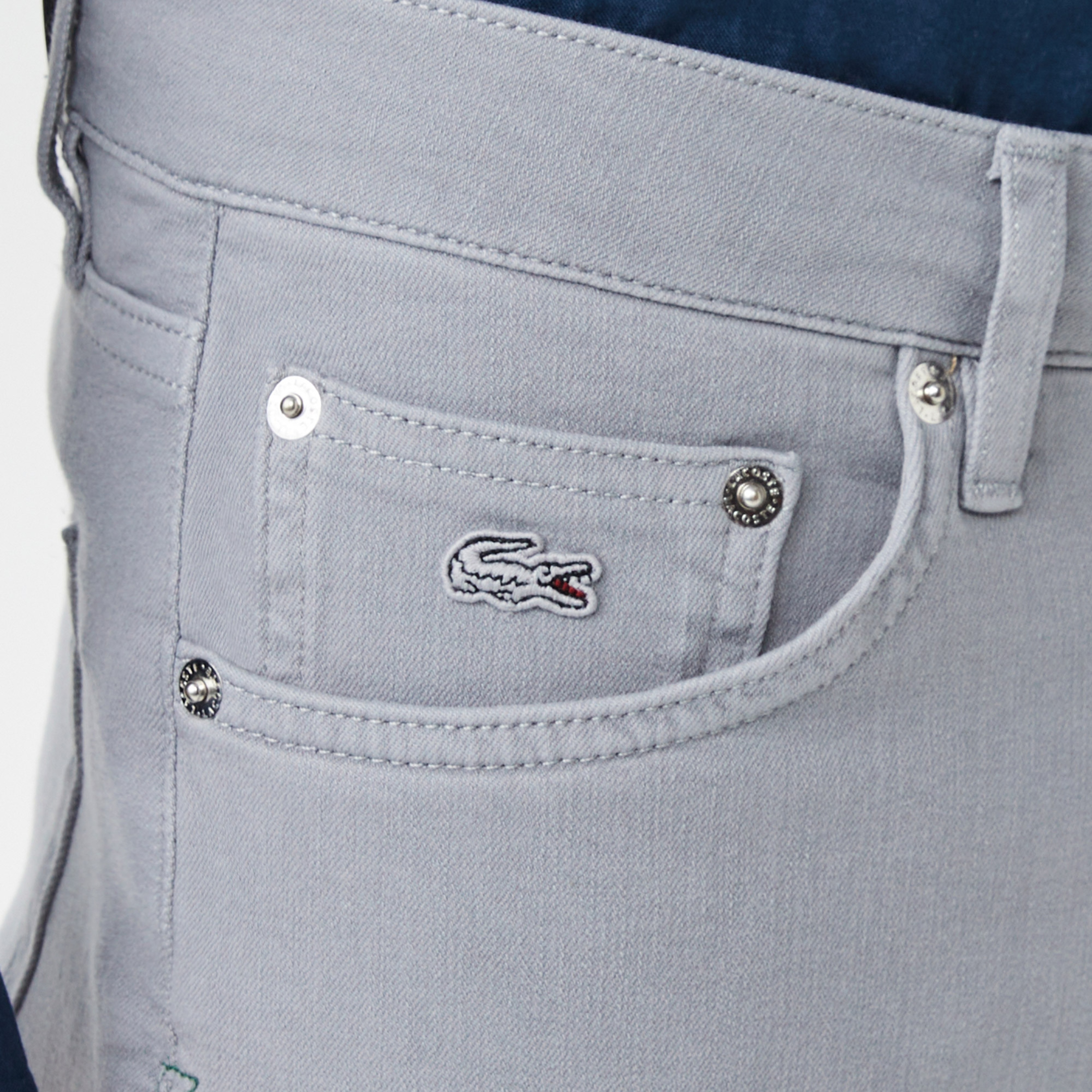 Erkek Slim Fit Gri Jean Pantolon