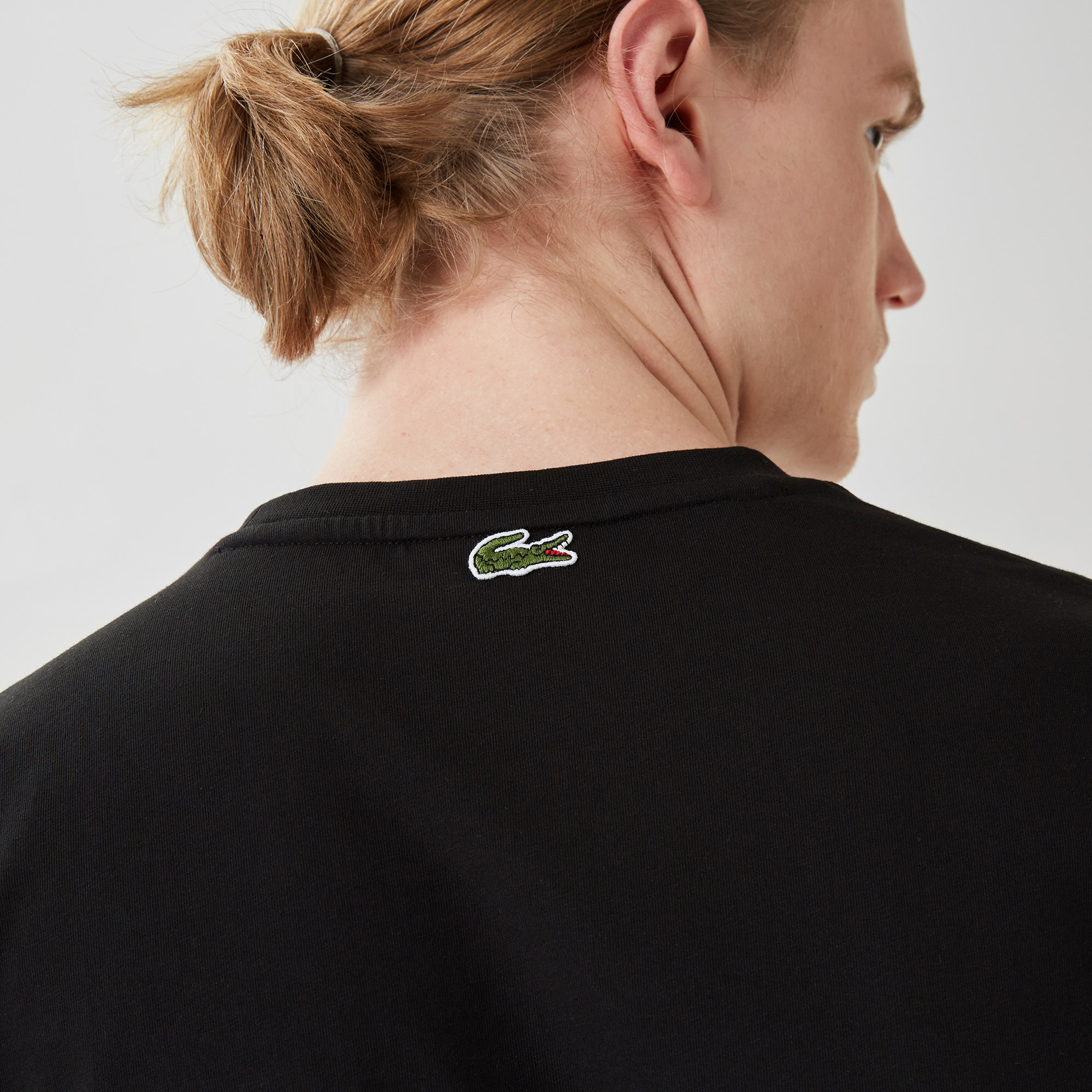 Erkek Regular Fit Bisiklet Yaka Baskılı Siyah T-Shirt