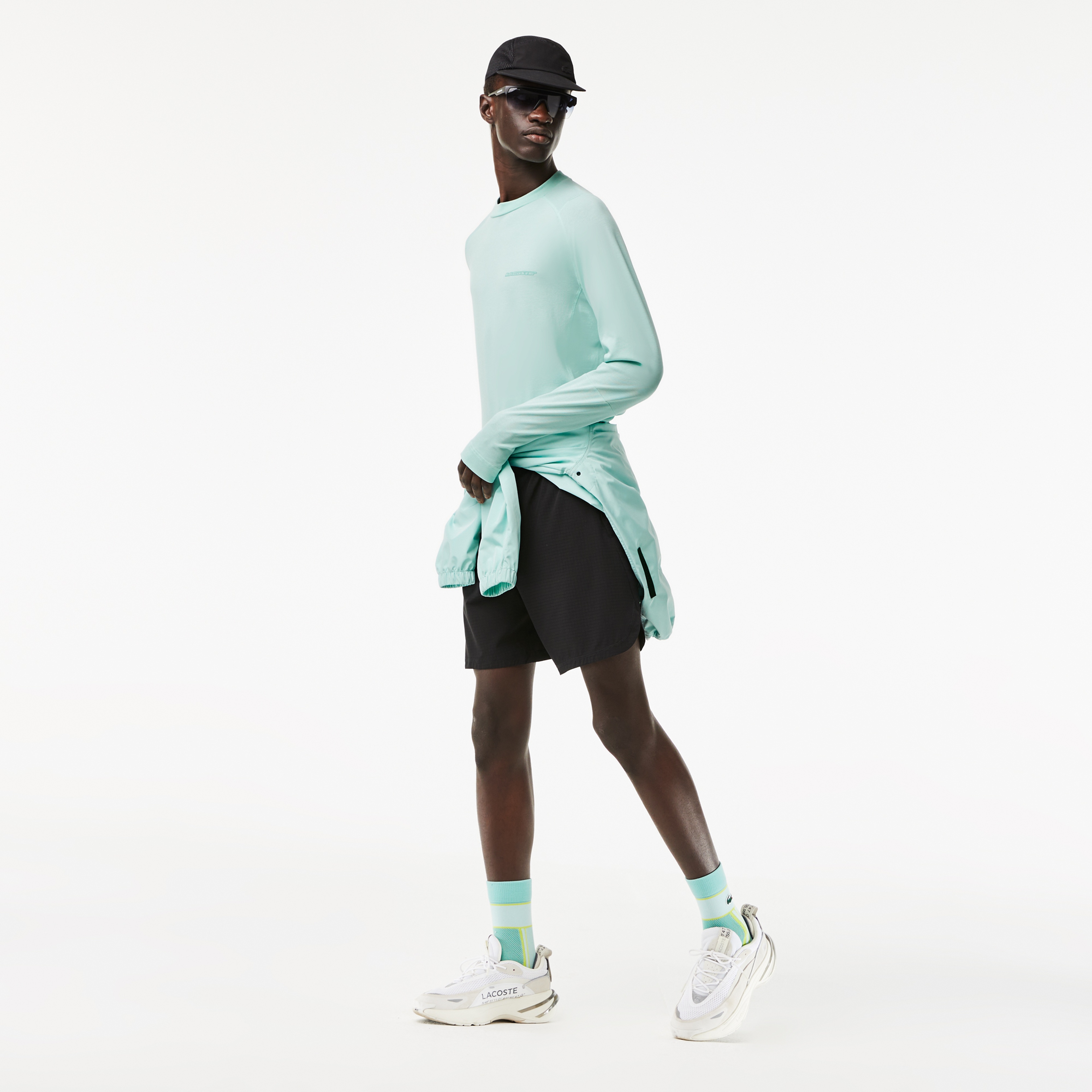 Erkek Slim Fit Bisiklet Yaka Yeşil T-Shirt