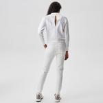 Kadın Slim Fit Beyaz Eşofman Altı