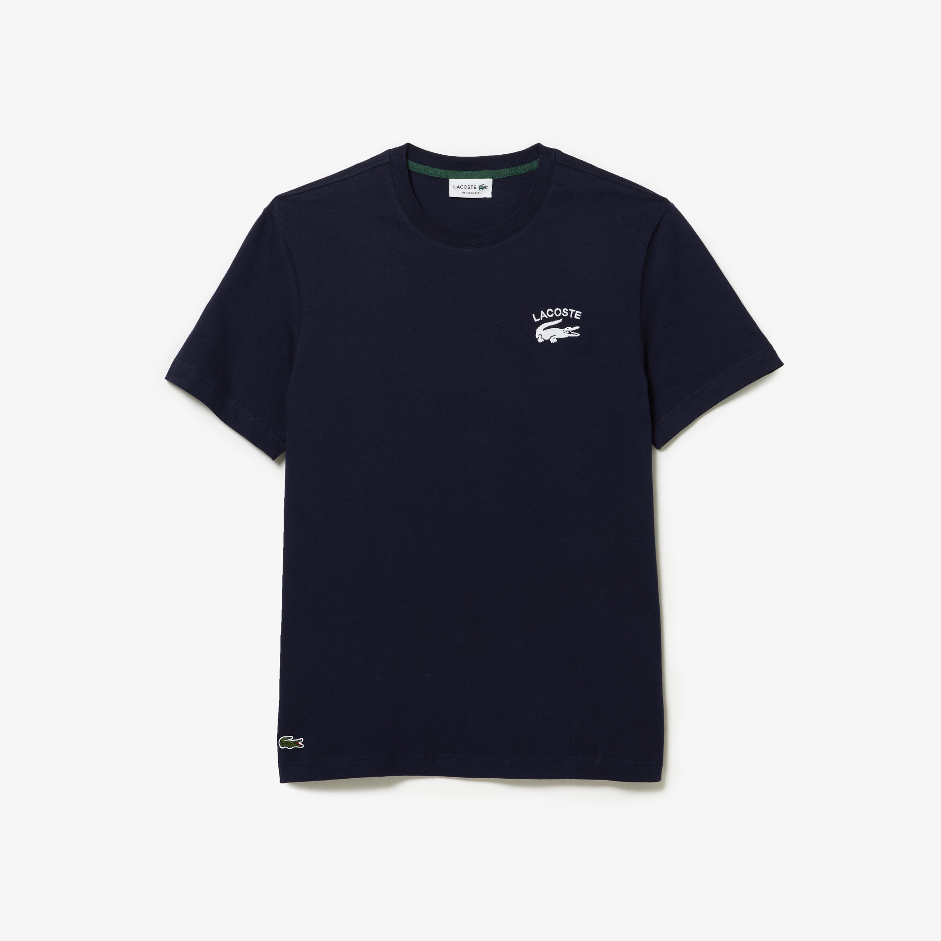 Erkek Regular Fit Bisiklet Yaka Baskılı Lacivert T-Shirt