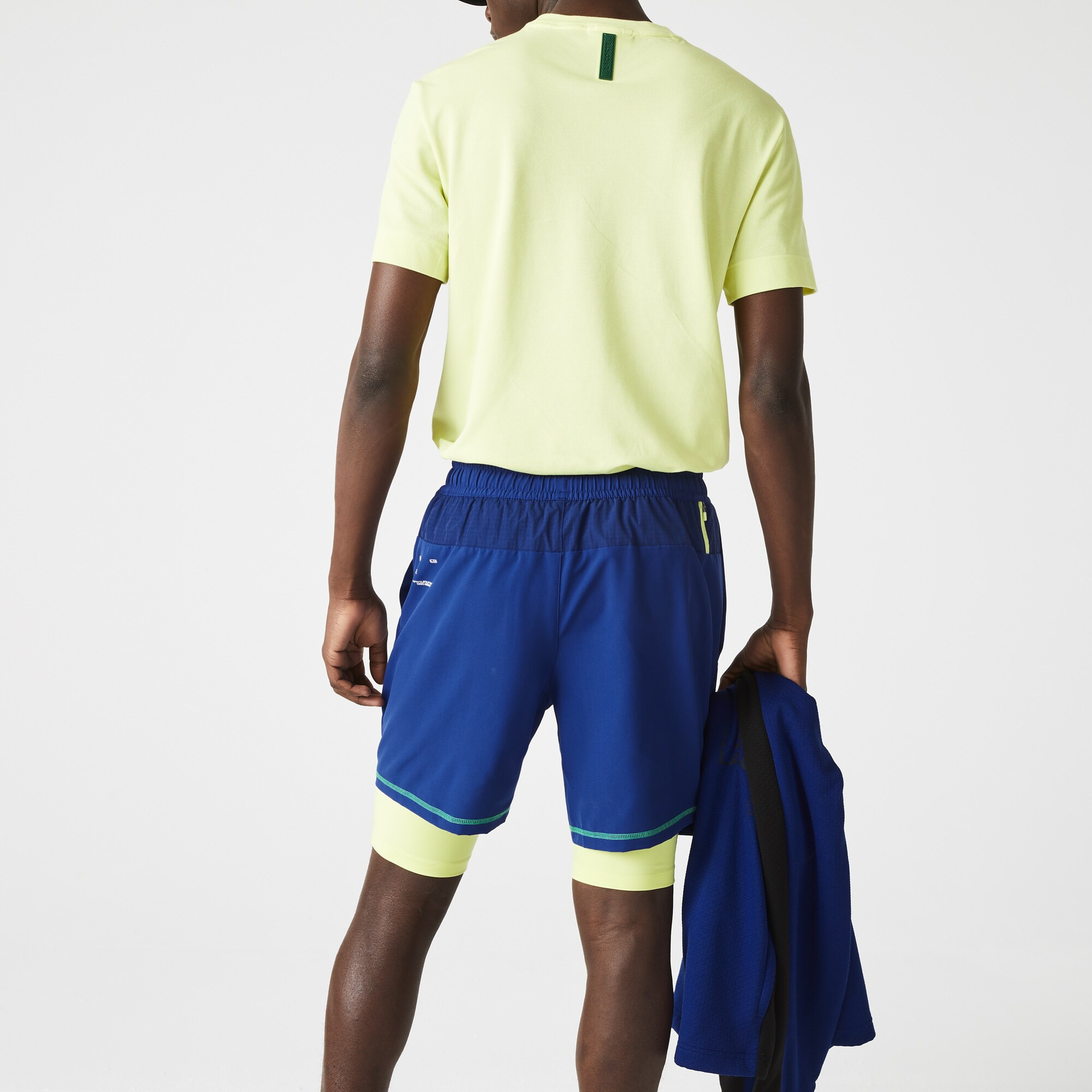 Lacoste SPORT Erkek Regular Fit Baskılı Lacivert Şort