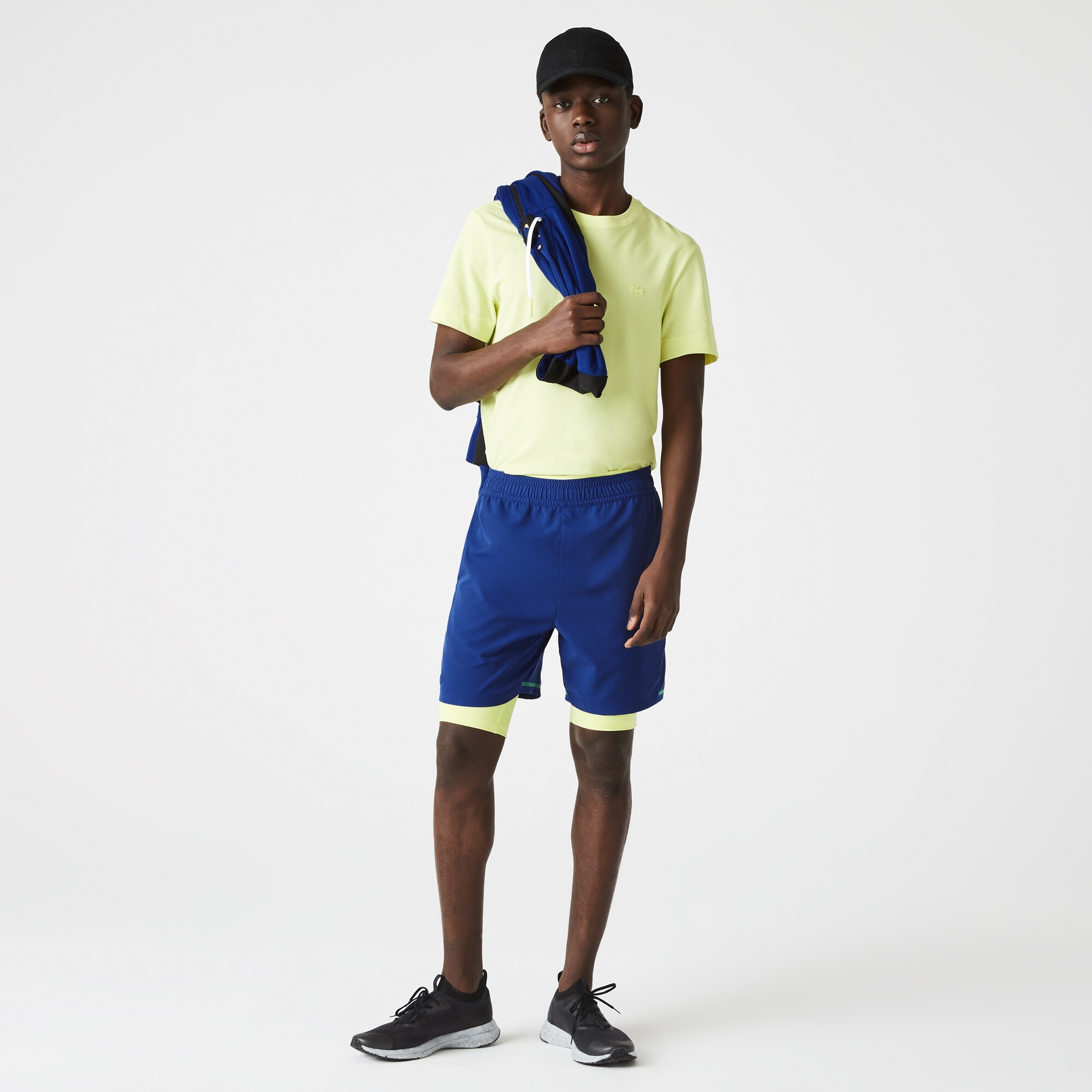 Lacoste SPORT Erkek Regular Fit Baskılı Lacivert Şort