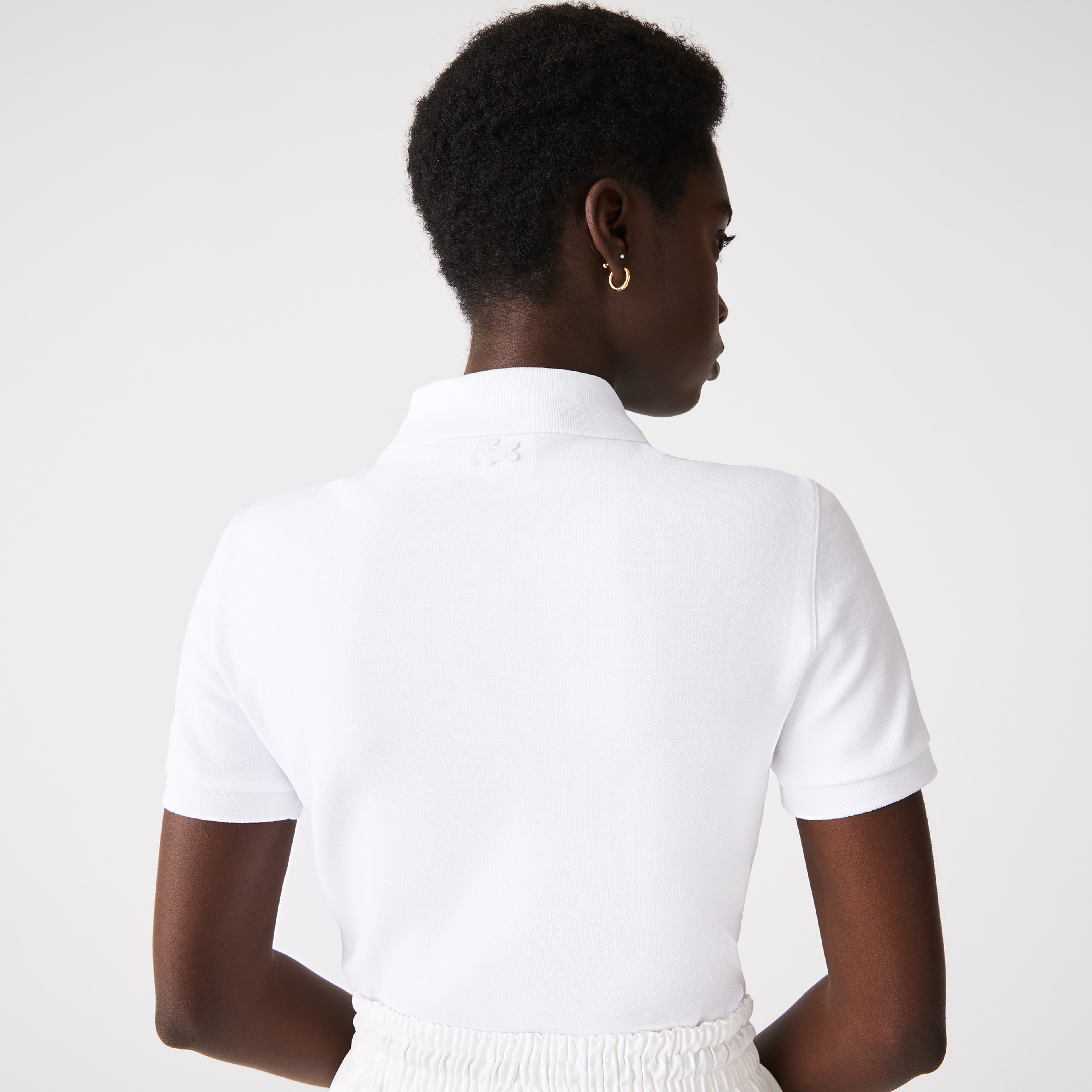 Lacoste Kadın Relaxed Fit Beyaz Polo