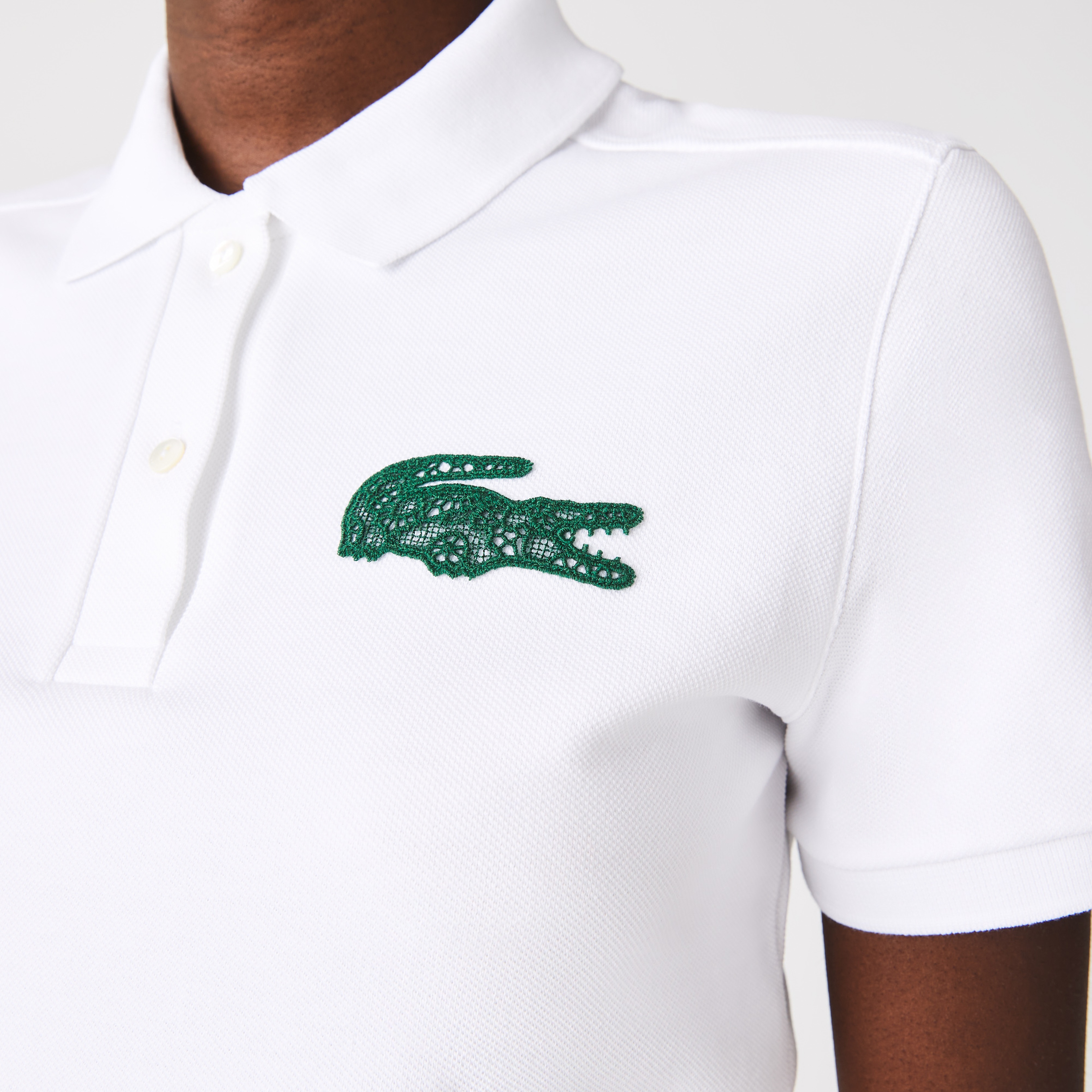 Lacoste Kadın Relaxed Fit Beyaz Polo
