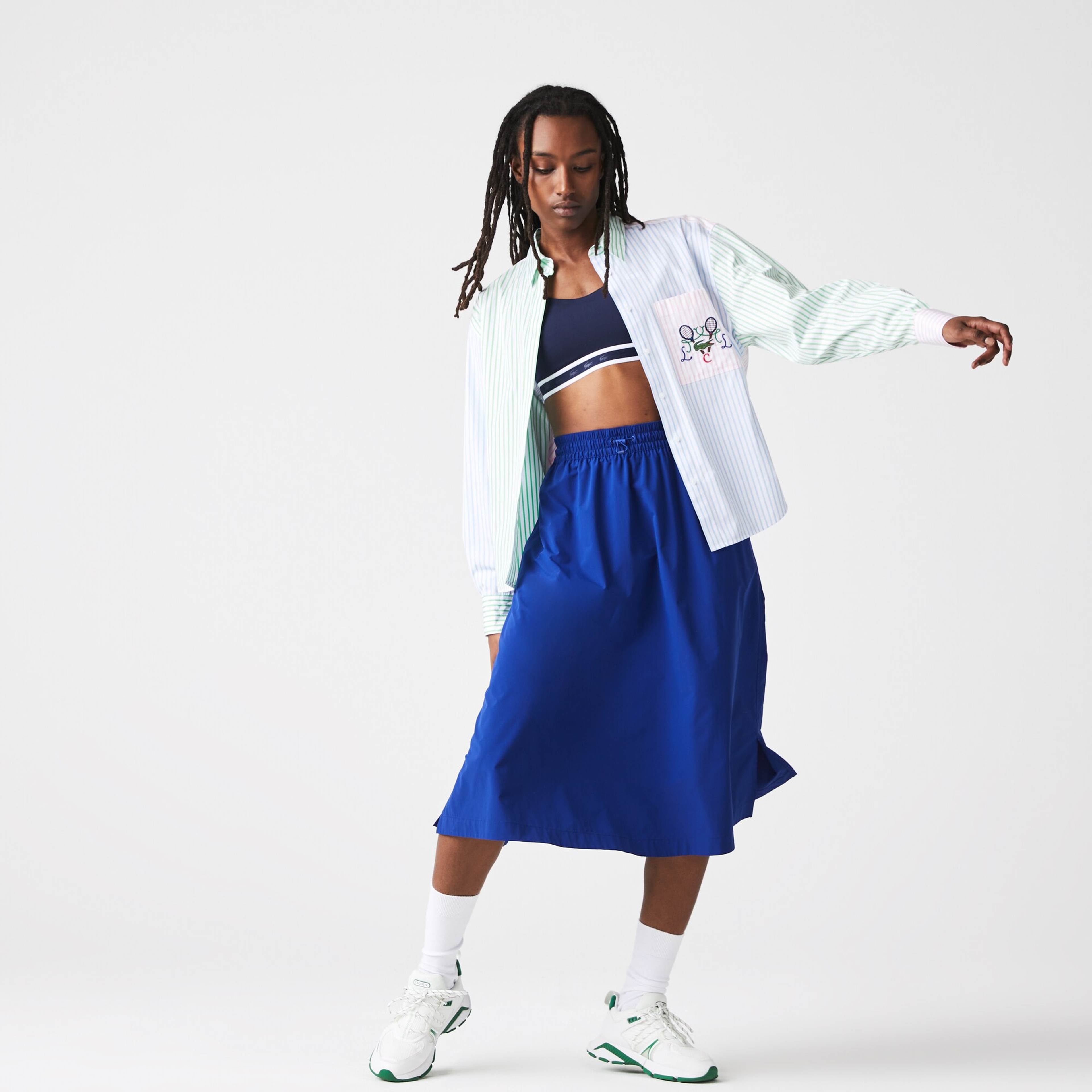 Lacoste Kadın Loose Fit Lacivert Etek