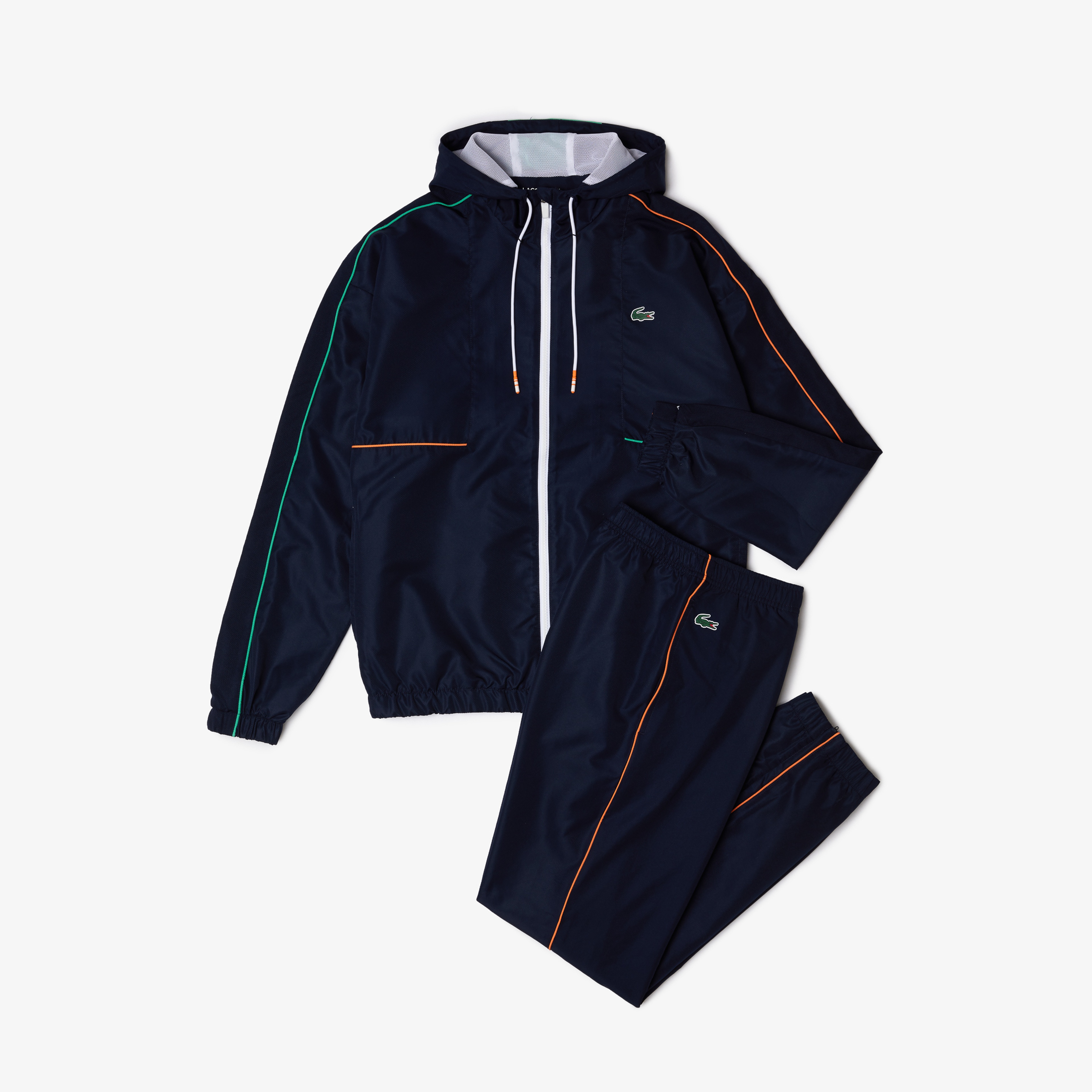 Lacoste SPORT Erkek Regular Fit Kapüşonlu Baskılı Lacivert Eşofman Takımı