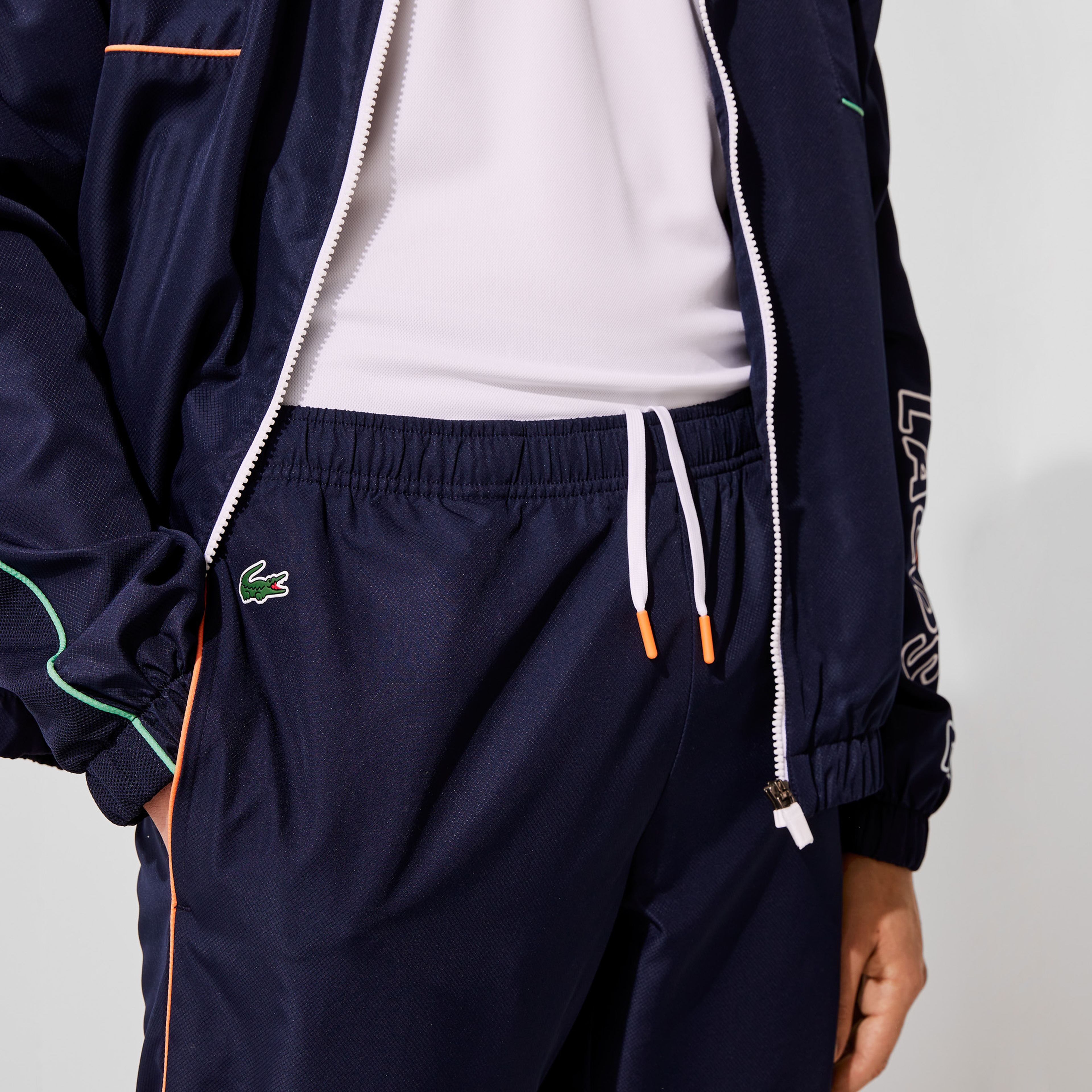 Lacoste SPORT Erkek Regular Fit Kapüşonlu Baskılı Lacivert Eşofman Takımı