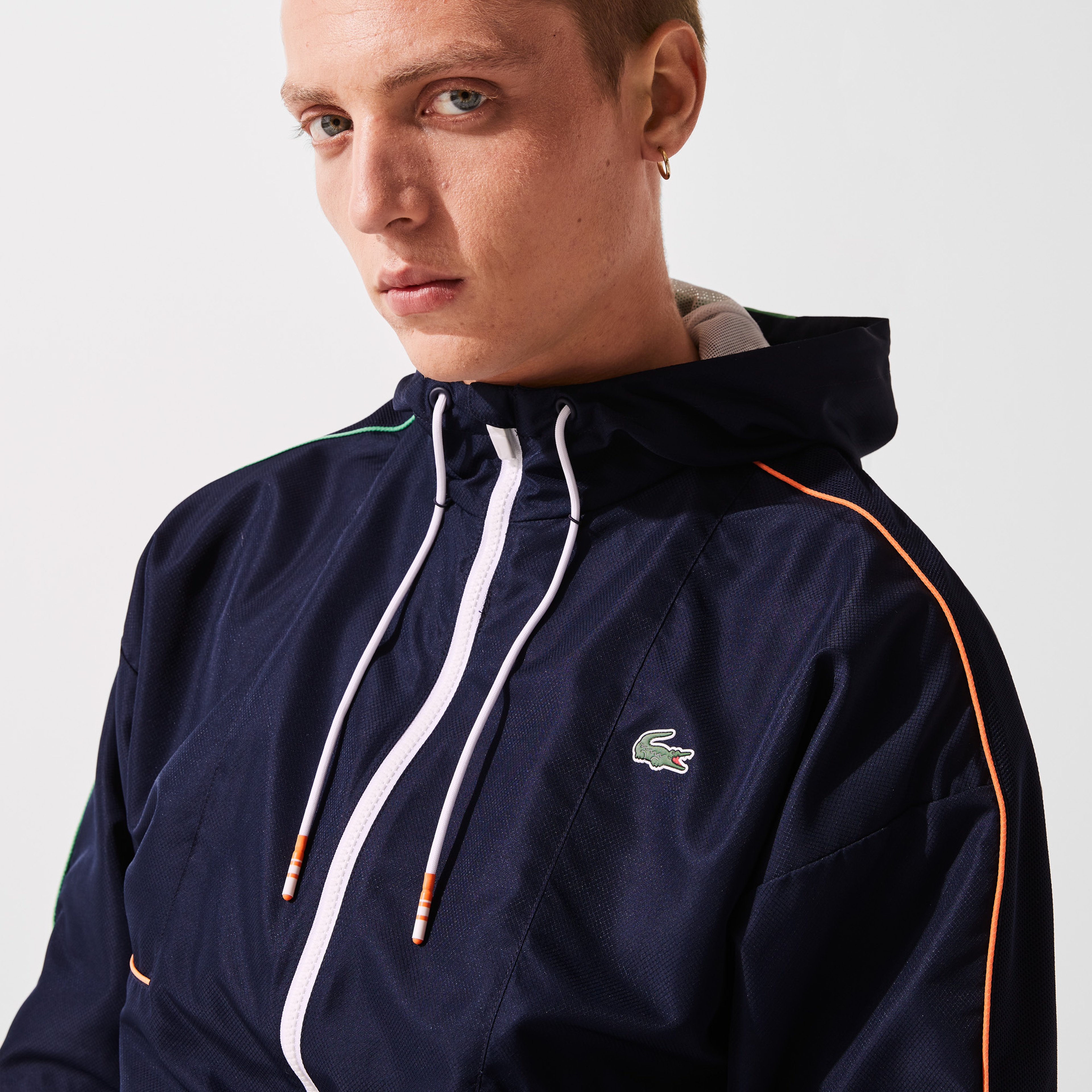 Lacoste SPORT Erkek Regular Fit Kapüşonlu Baskılı Lacivert Eşofman Takımı
