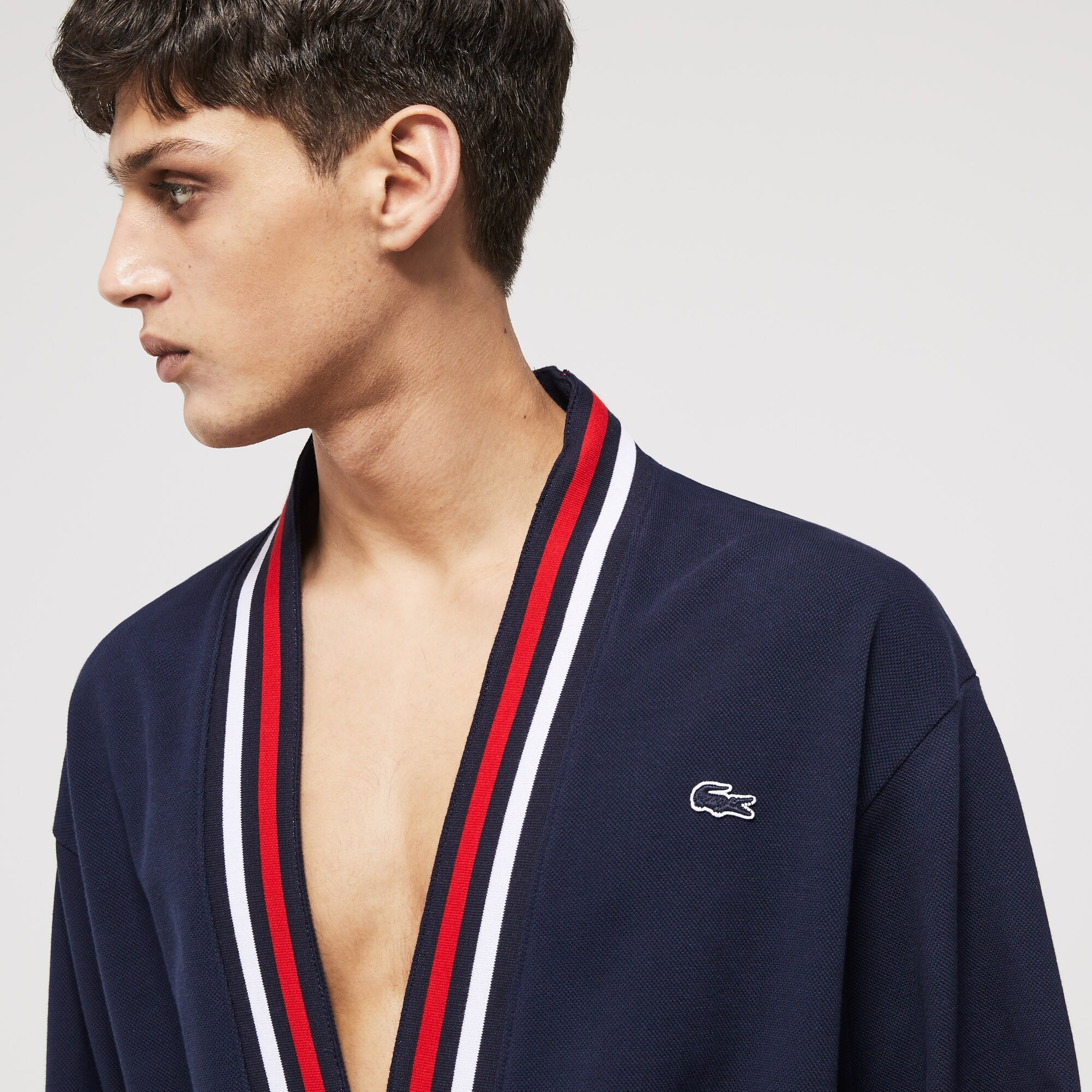 Lacoste Erkek Regular Fit Baskılı Lacivert Sabahlık