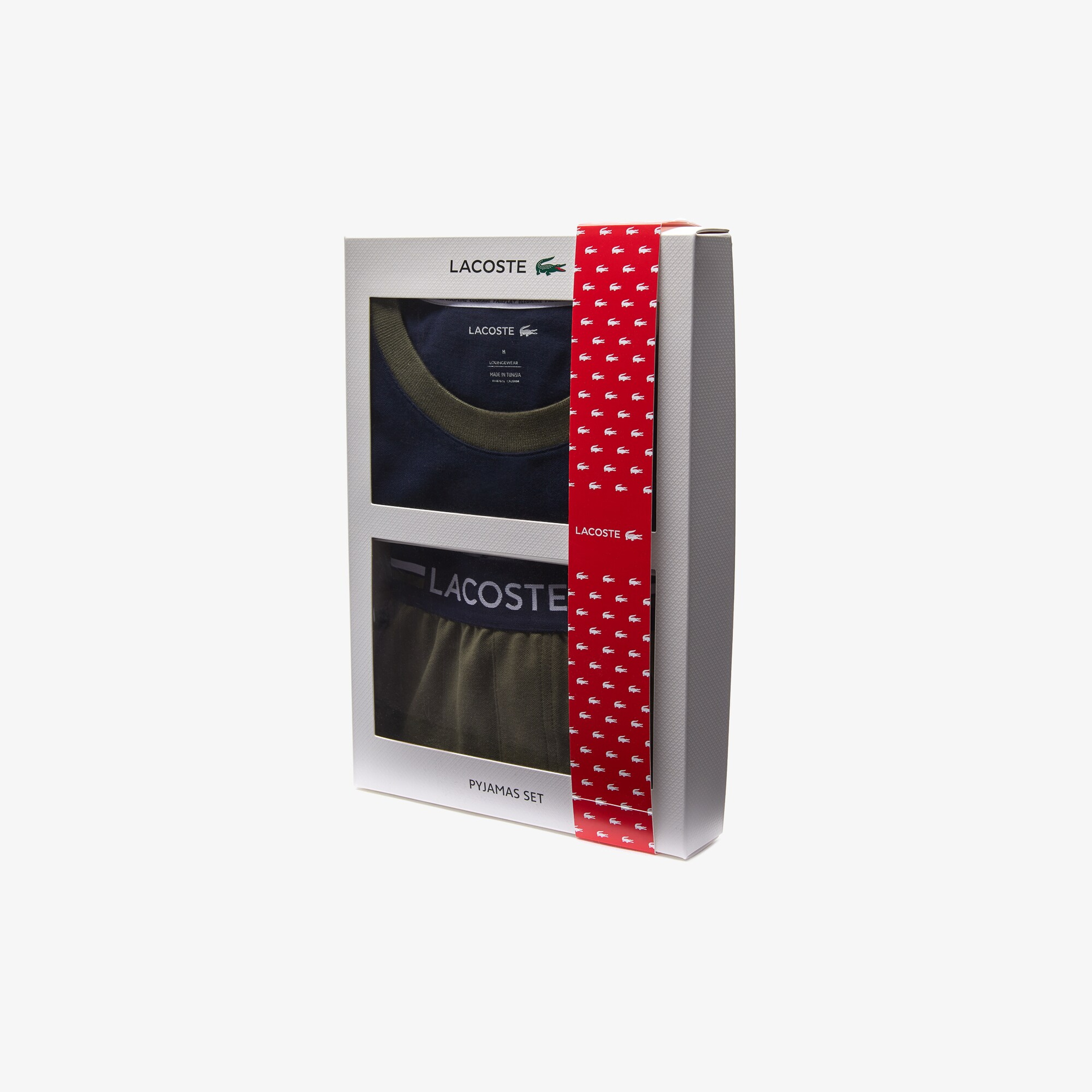 Lacoste Erkek Regular Fit Bisiklet Yaka Baskılı Yeşil Pijama Takımı