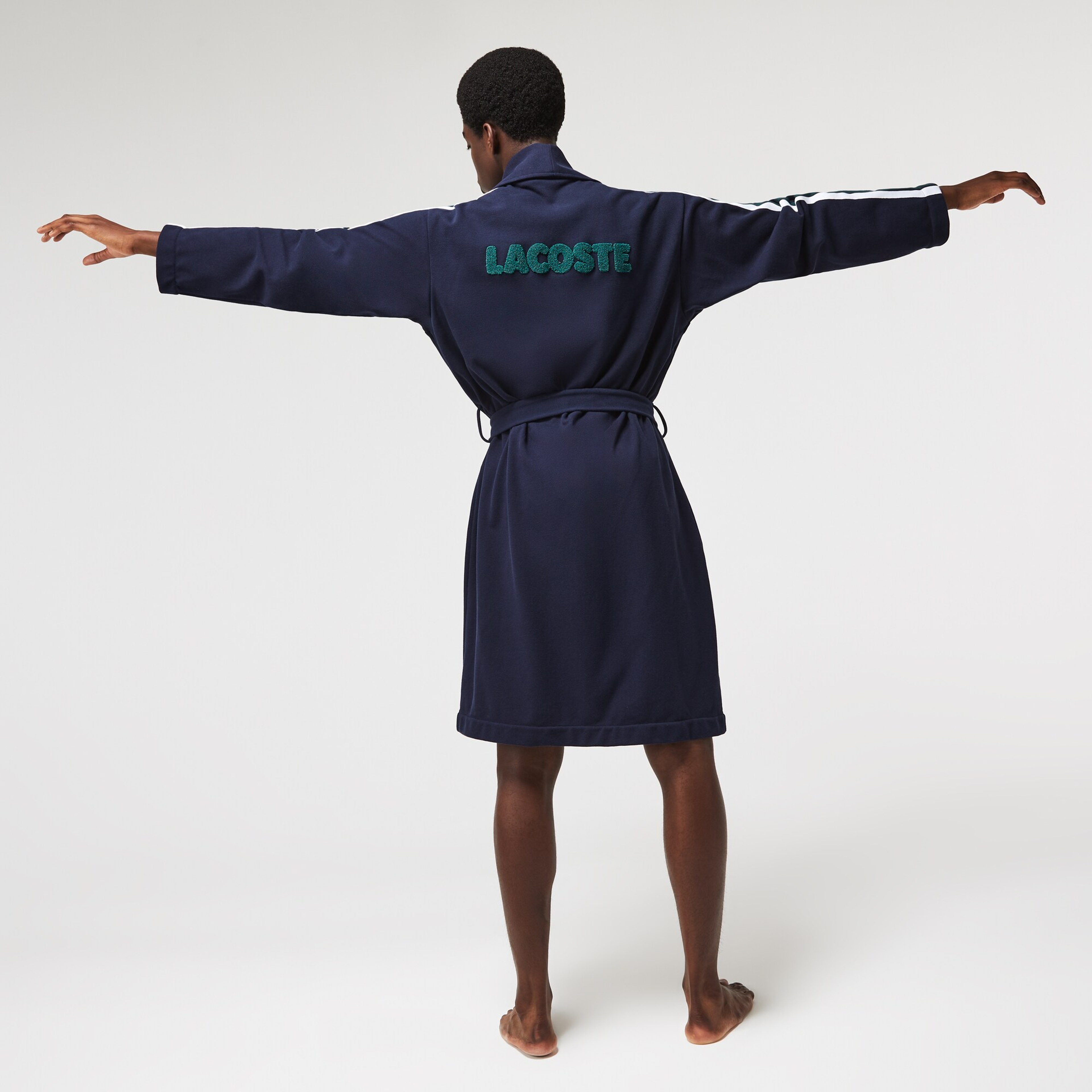 Lacoste Erkek Baskılı Lacivert Sabahlık