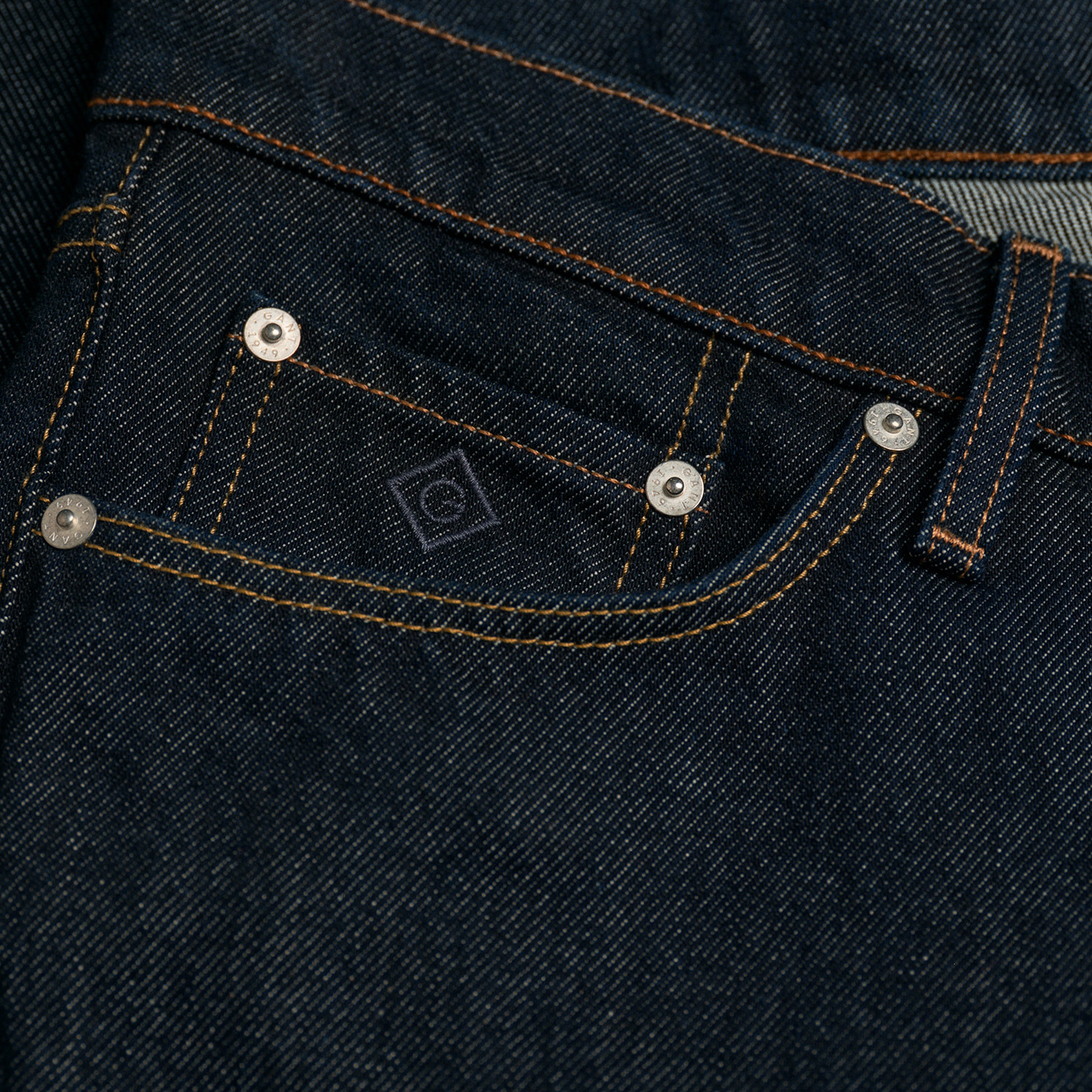 Gant Erkek Lacivert Slim Fit Hayes Jean Pantolon
