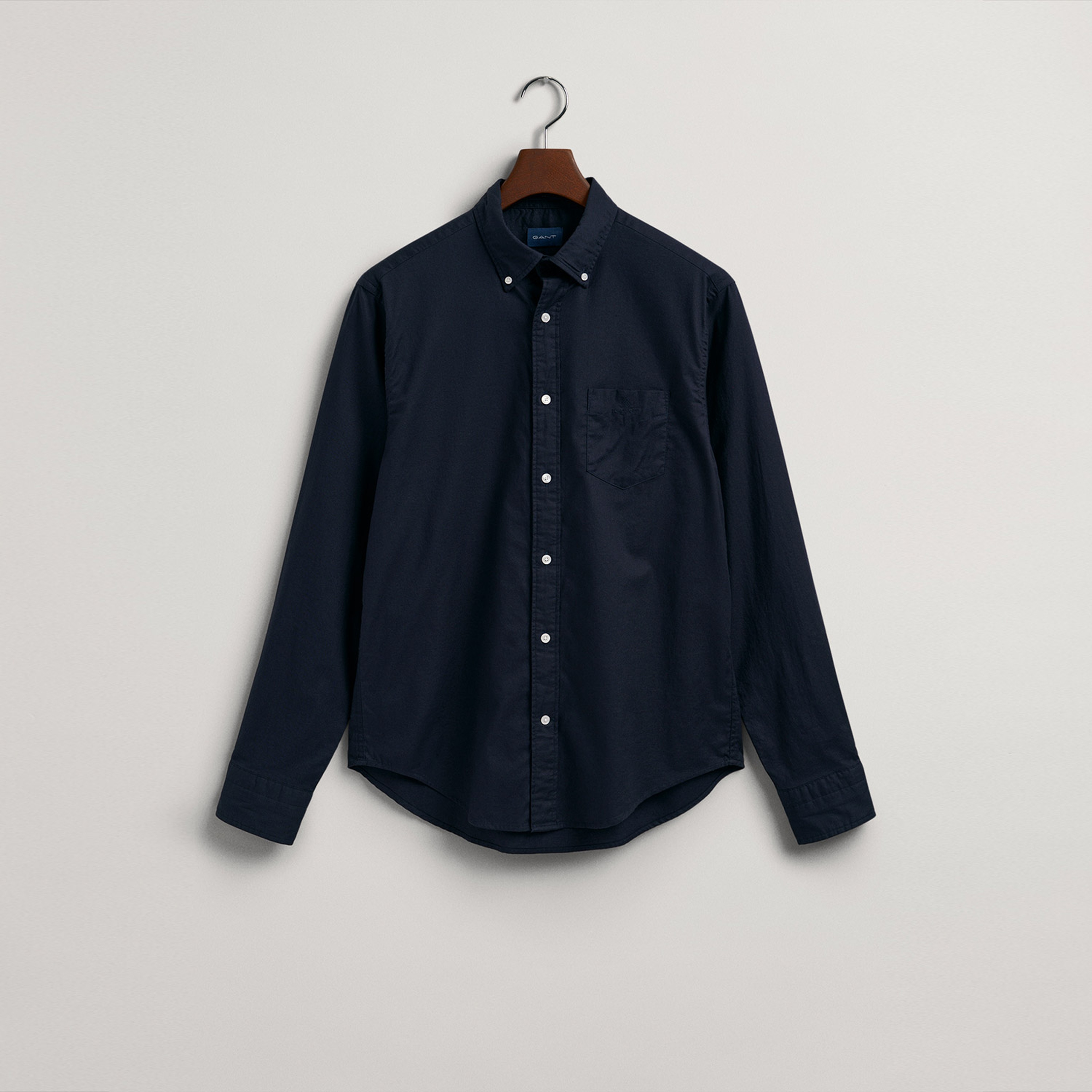 Gant Erkek Lacivert Regular Fit Düğmeli Yaka Gömlek