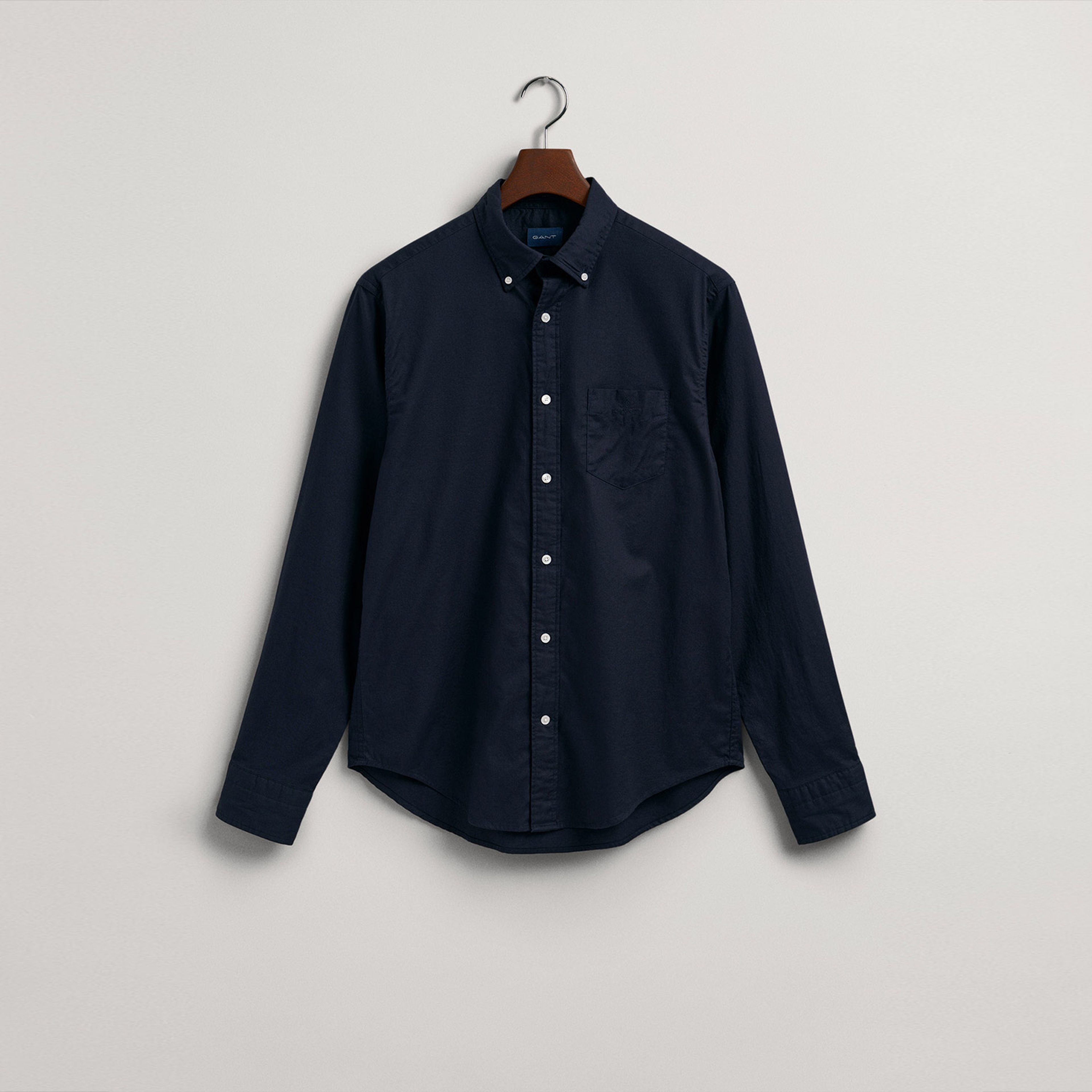 Gant Erkek Lacivert Regular Fit Düğmeli Yaka Gömlek