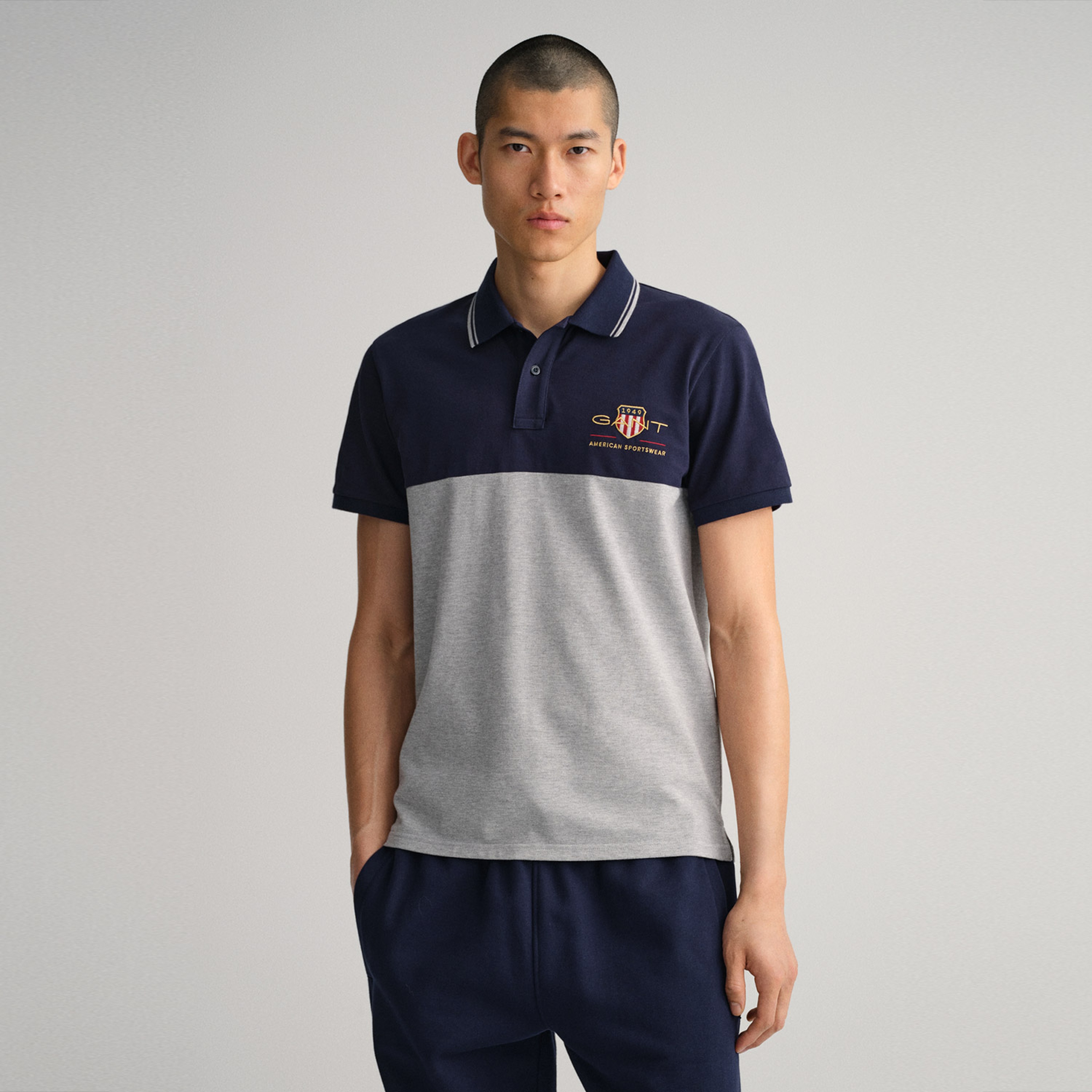 Gant Erkek Lacivert Regular Fit Logolu Polo