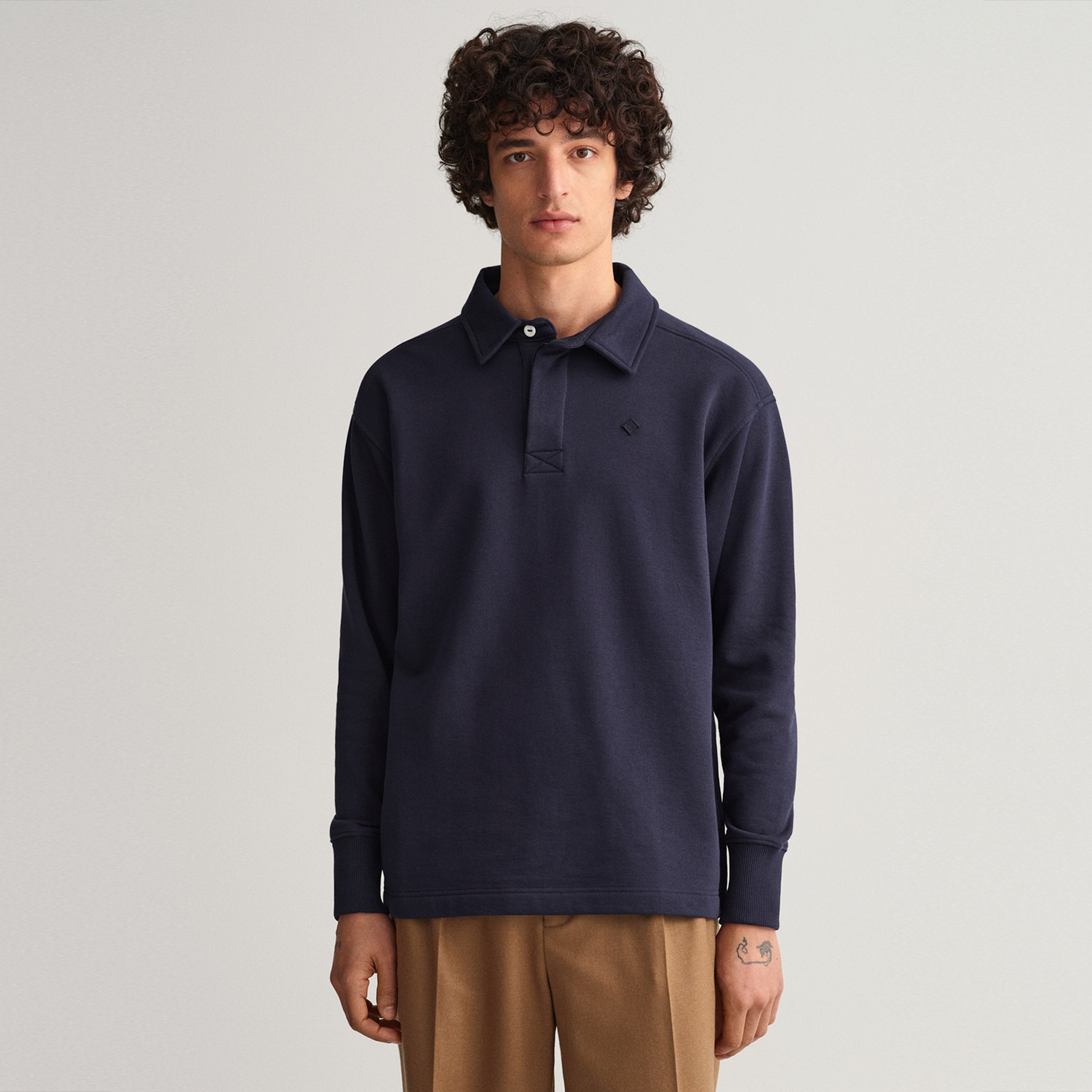 Gant Erkek Lacivert Relaxed Fit Rugby