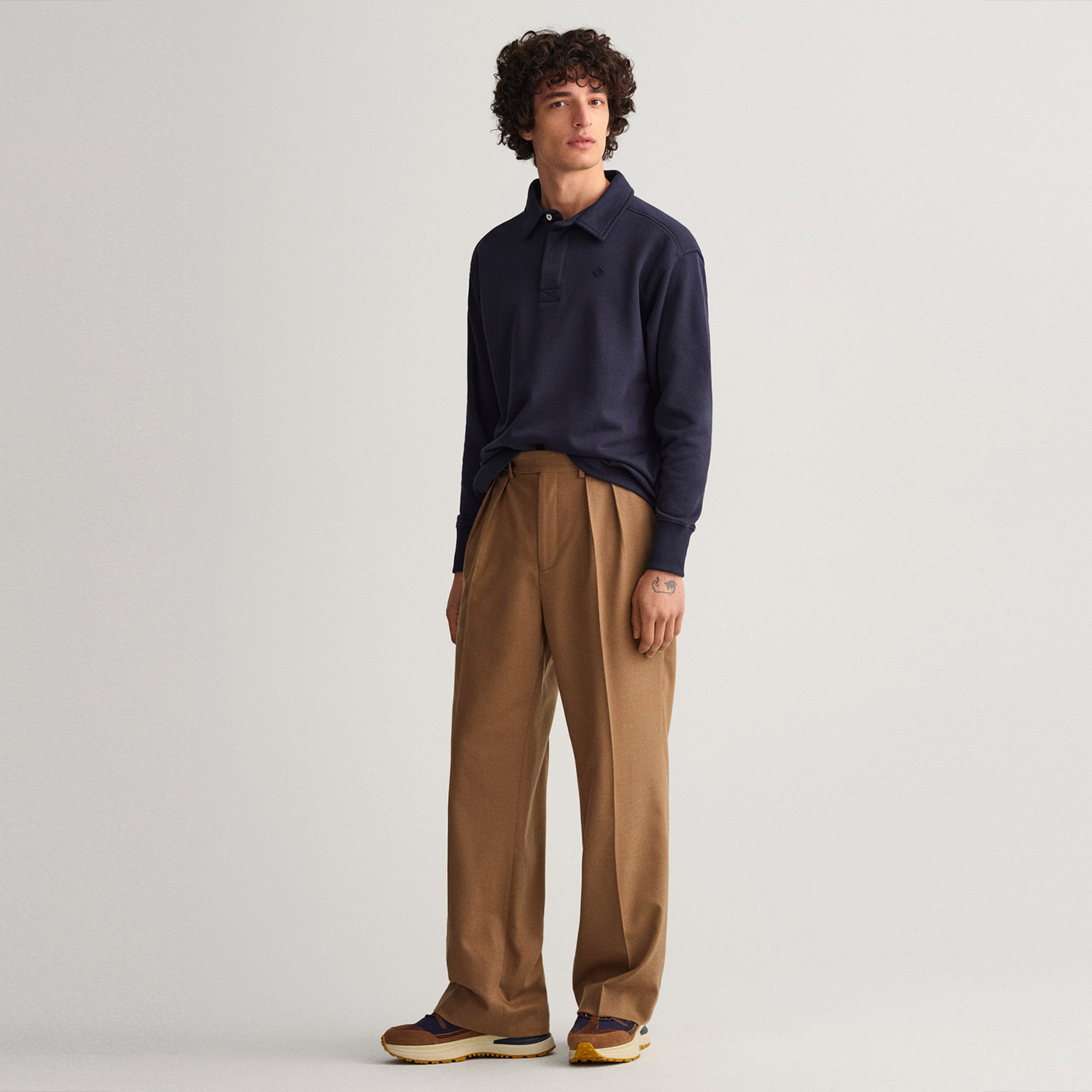Gant Erkek Lacivert Relaxed Fit Rugby