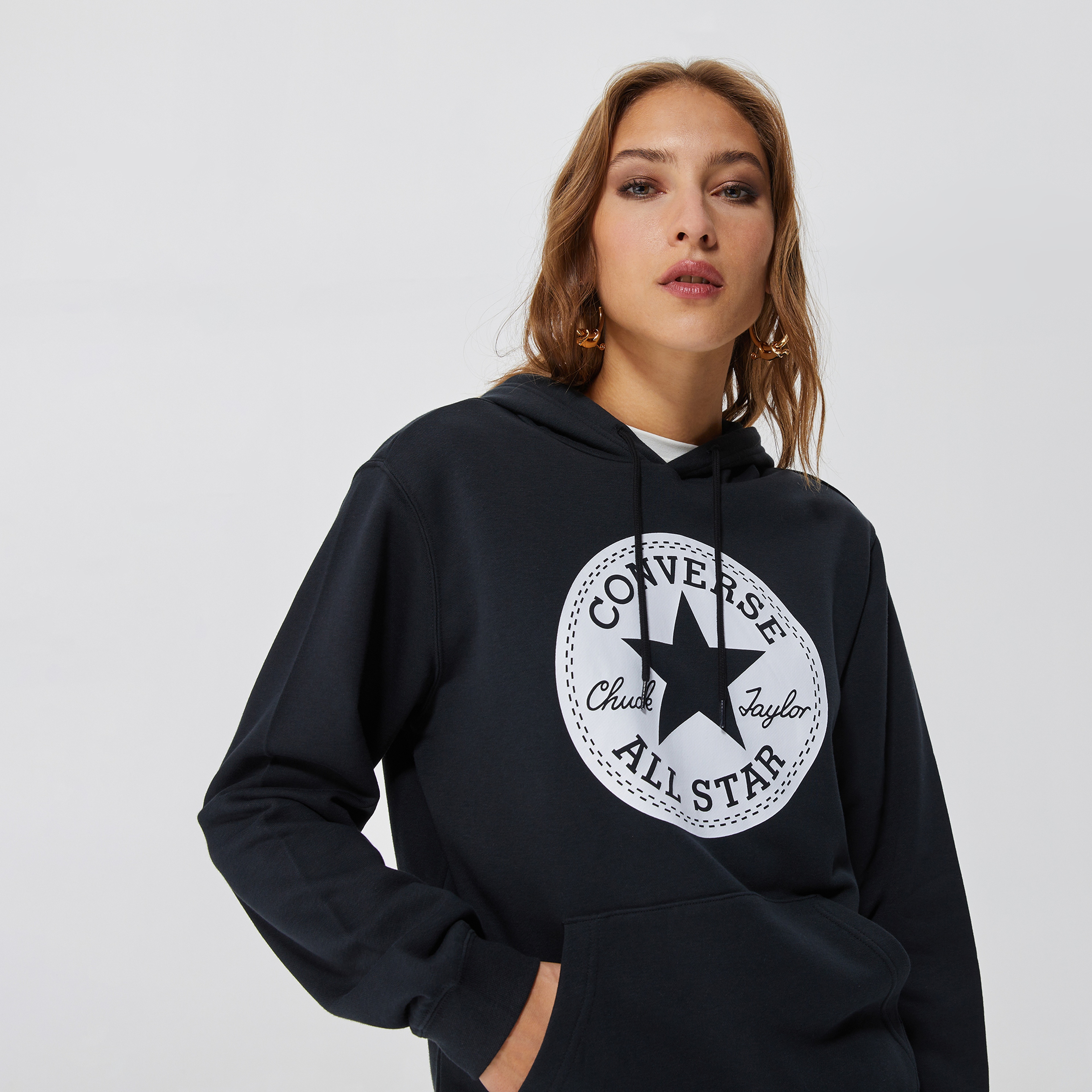 Converse Go-To Chuck Taylor Patch Unisex Siyah Sweatshirt