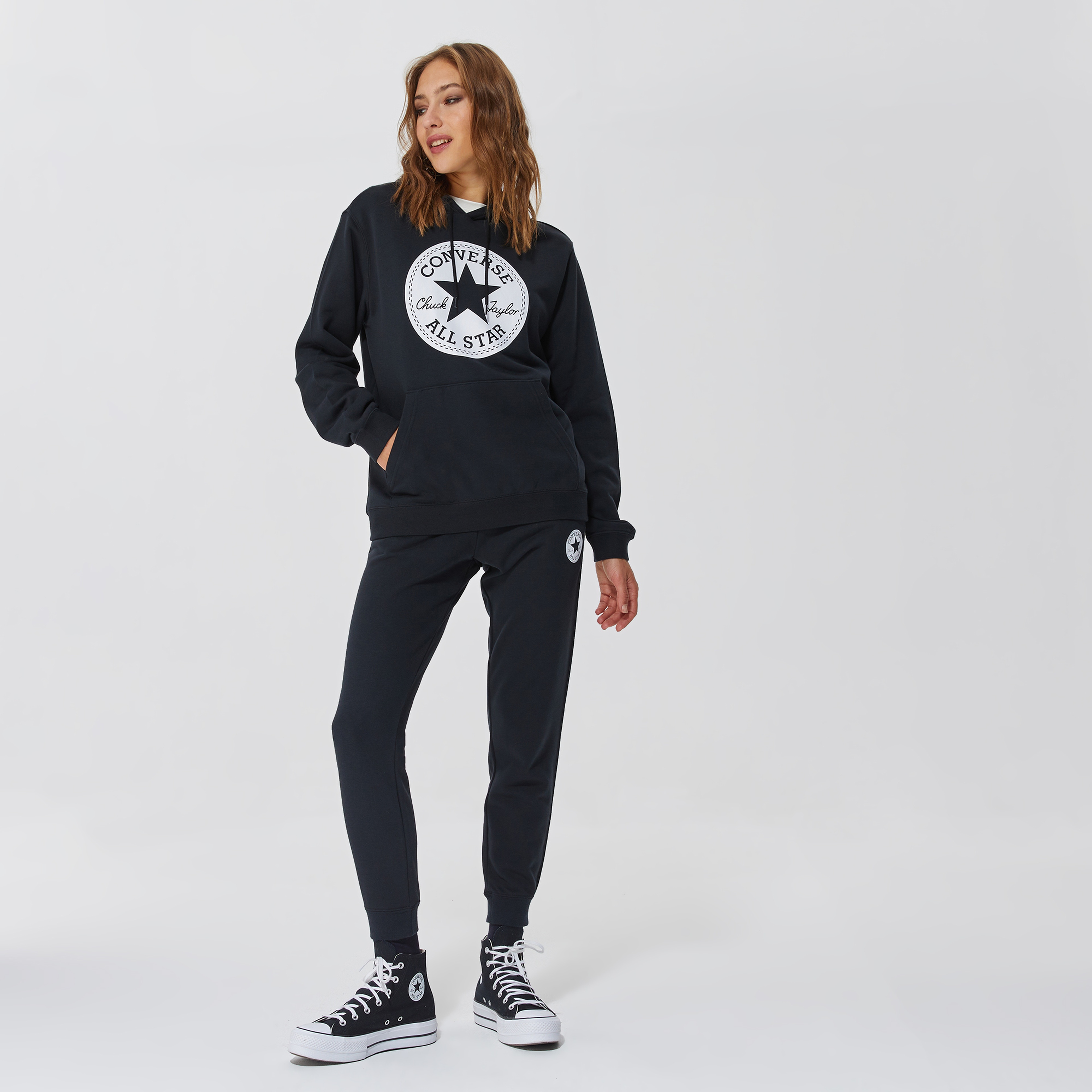 Converse Go-To Chuck Taylor Patch Unisex Siyah Sweatshirt