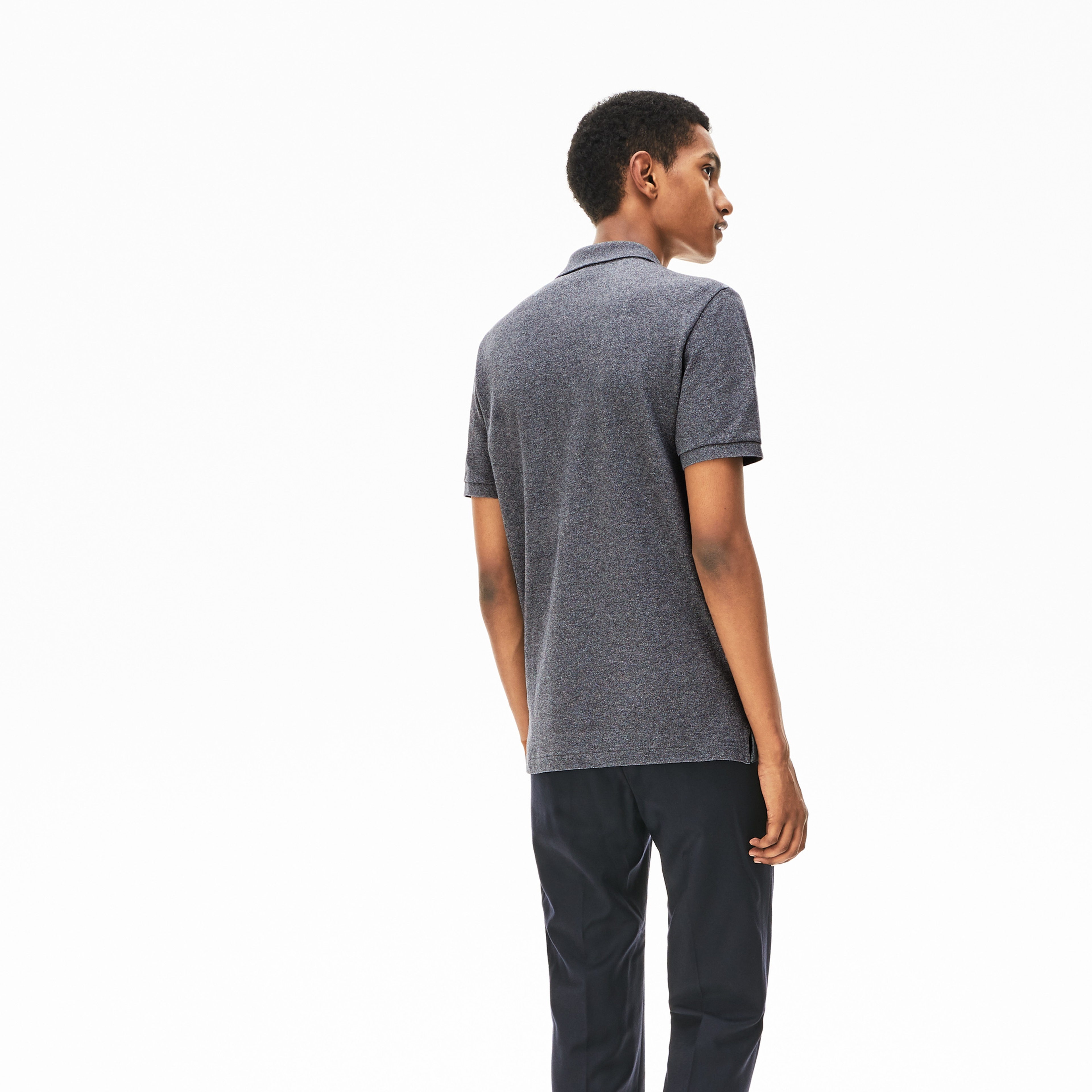 Erkek Slim Fit L.12.12 Gri Polo