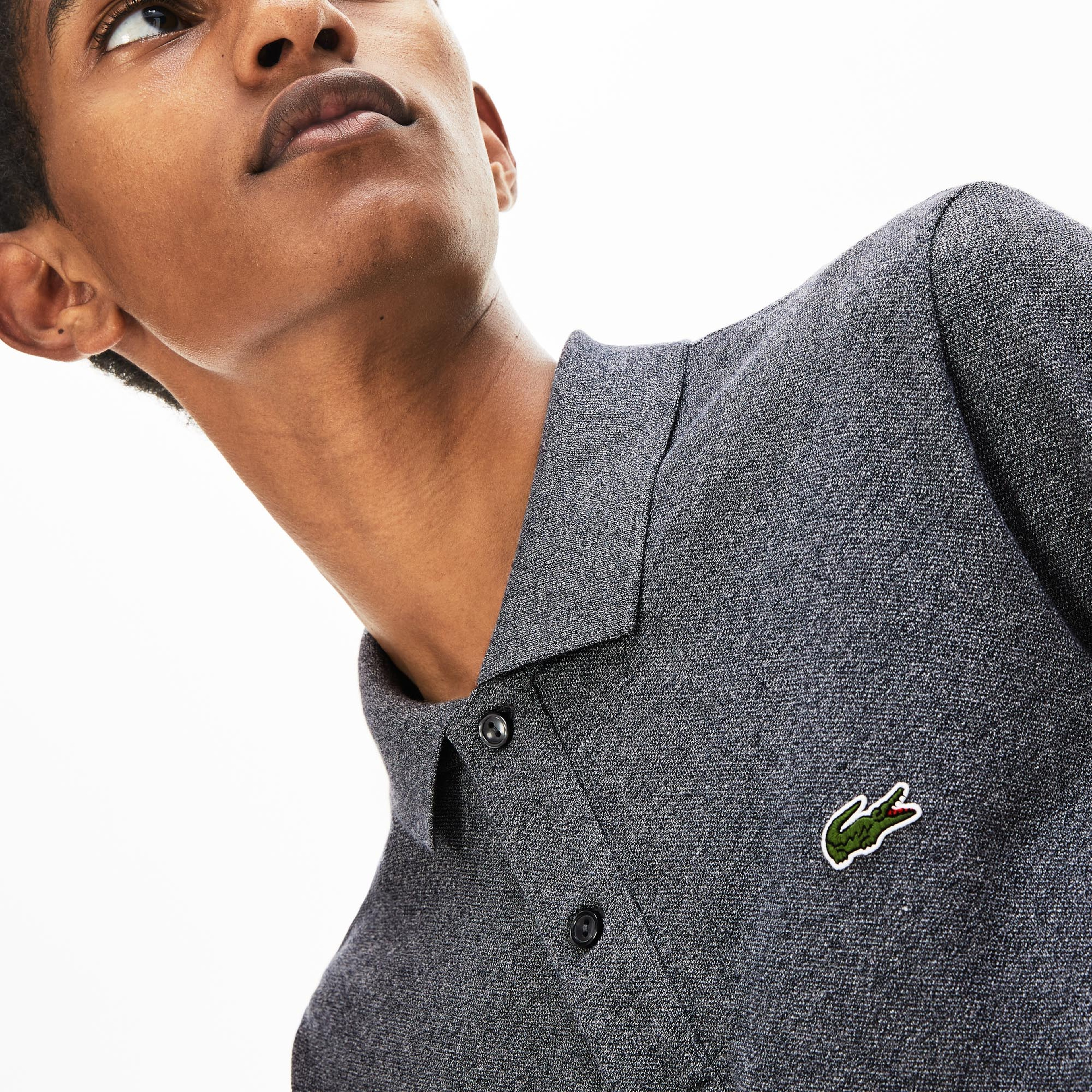 Erkek Slim Fit L.12.12 Gri Polo