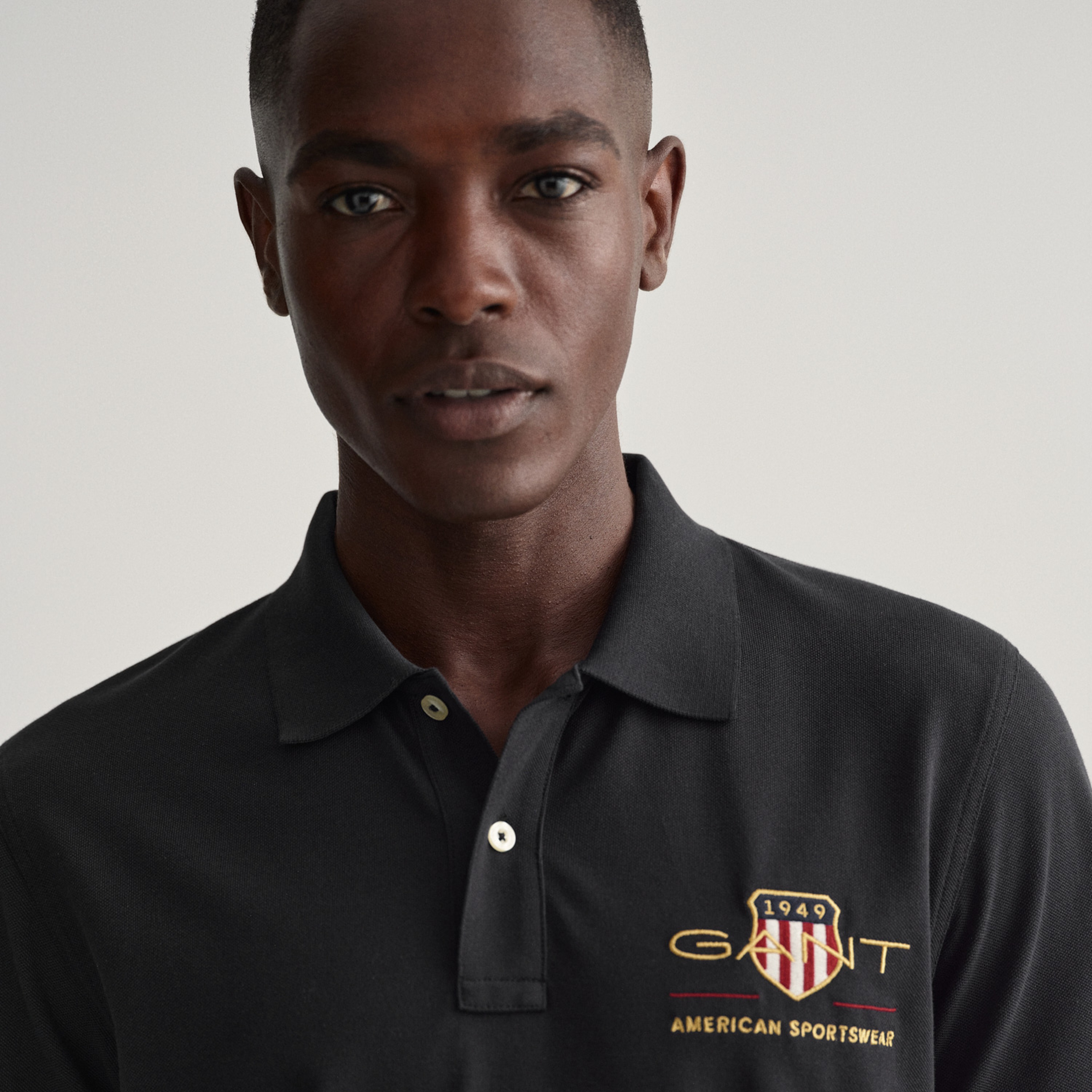 GANT Erkek Siyah Regular Fit Logolu Polo