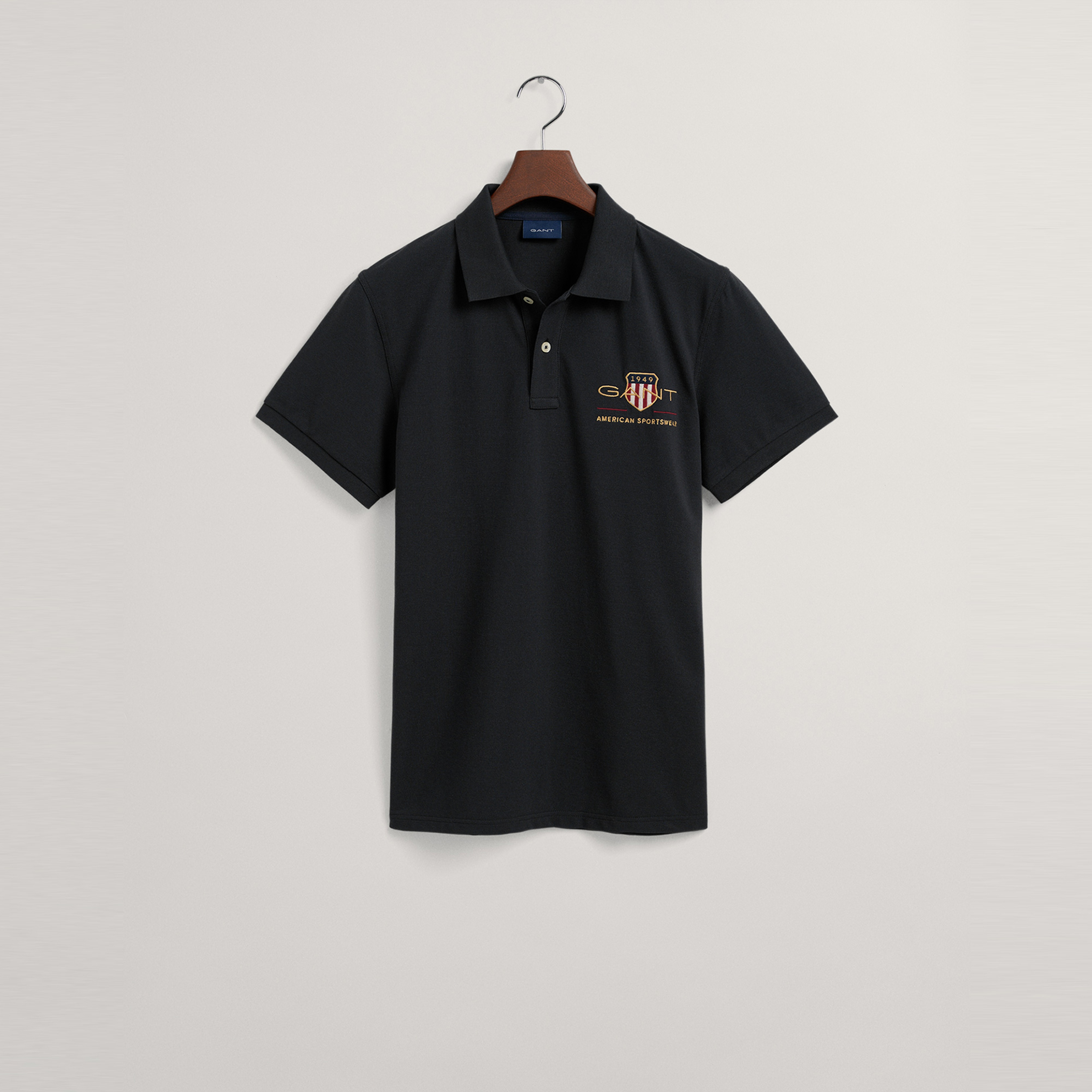 GANT Erkek Siyah Regular Fit Logolu Polo