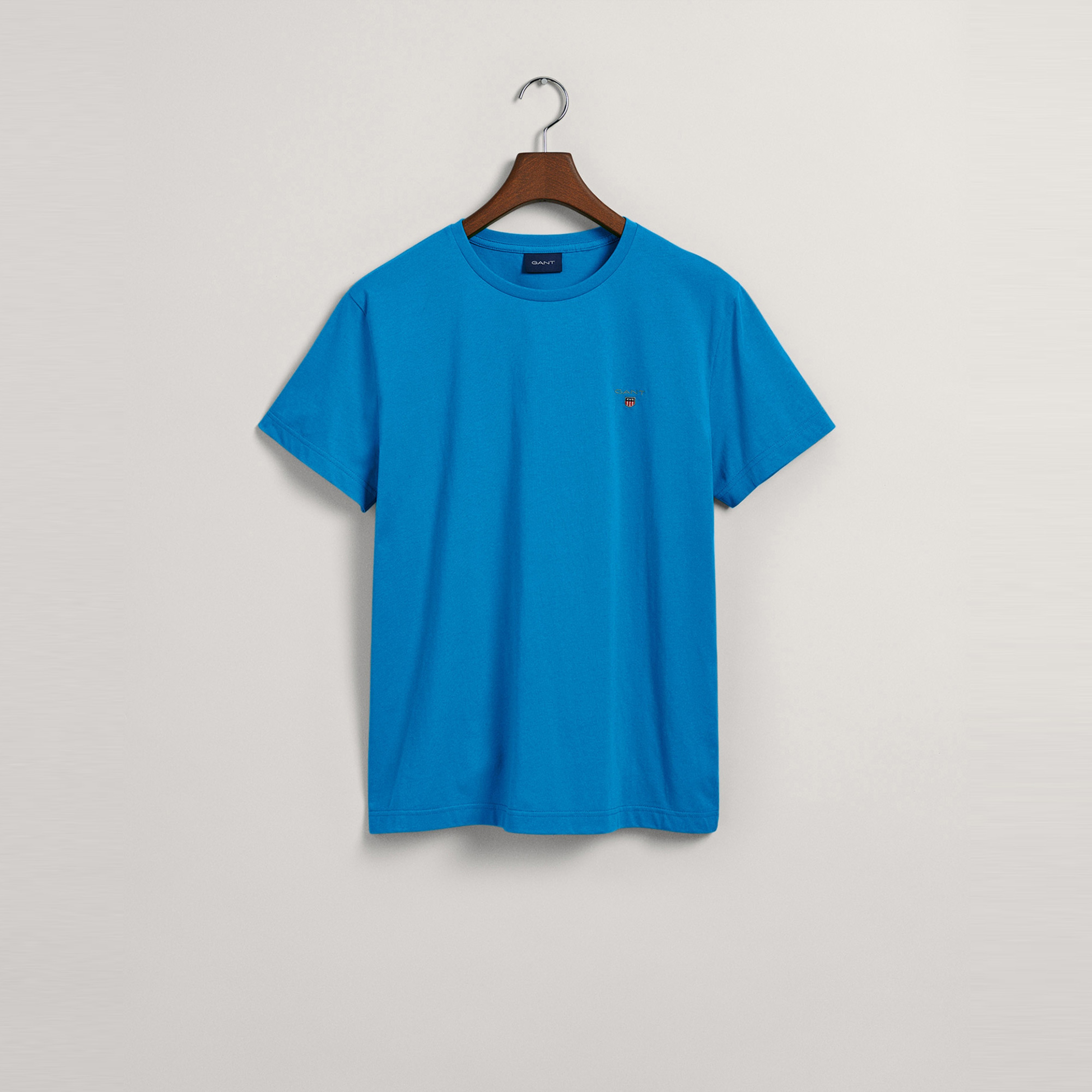GANT Erkek Mavi Regular Fit Bisiklet Yaka T-Shirt