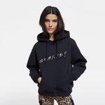 KADIN BASKILI SİYAH SWEATSHIRT