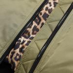 ERKEK LEOPAR ASTARLI HAKİ BOMBER CEKET