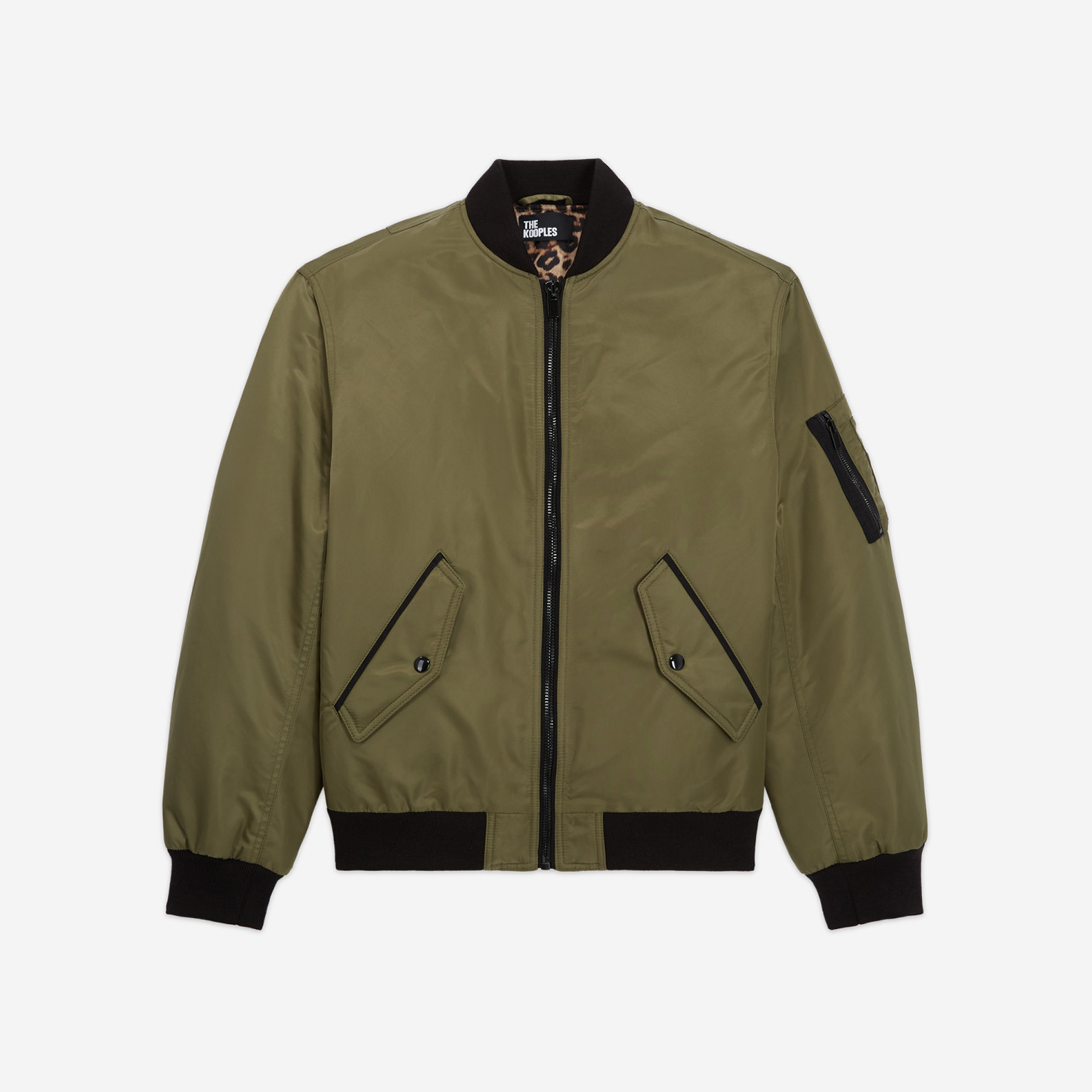 ERKEK LEOPAR ASTARLI HAKİ BOMBER CEKET