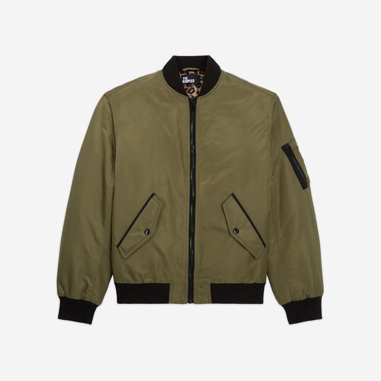 ERKEK LEOPAR ASTARLI HAKİ BOMBER CEKET