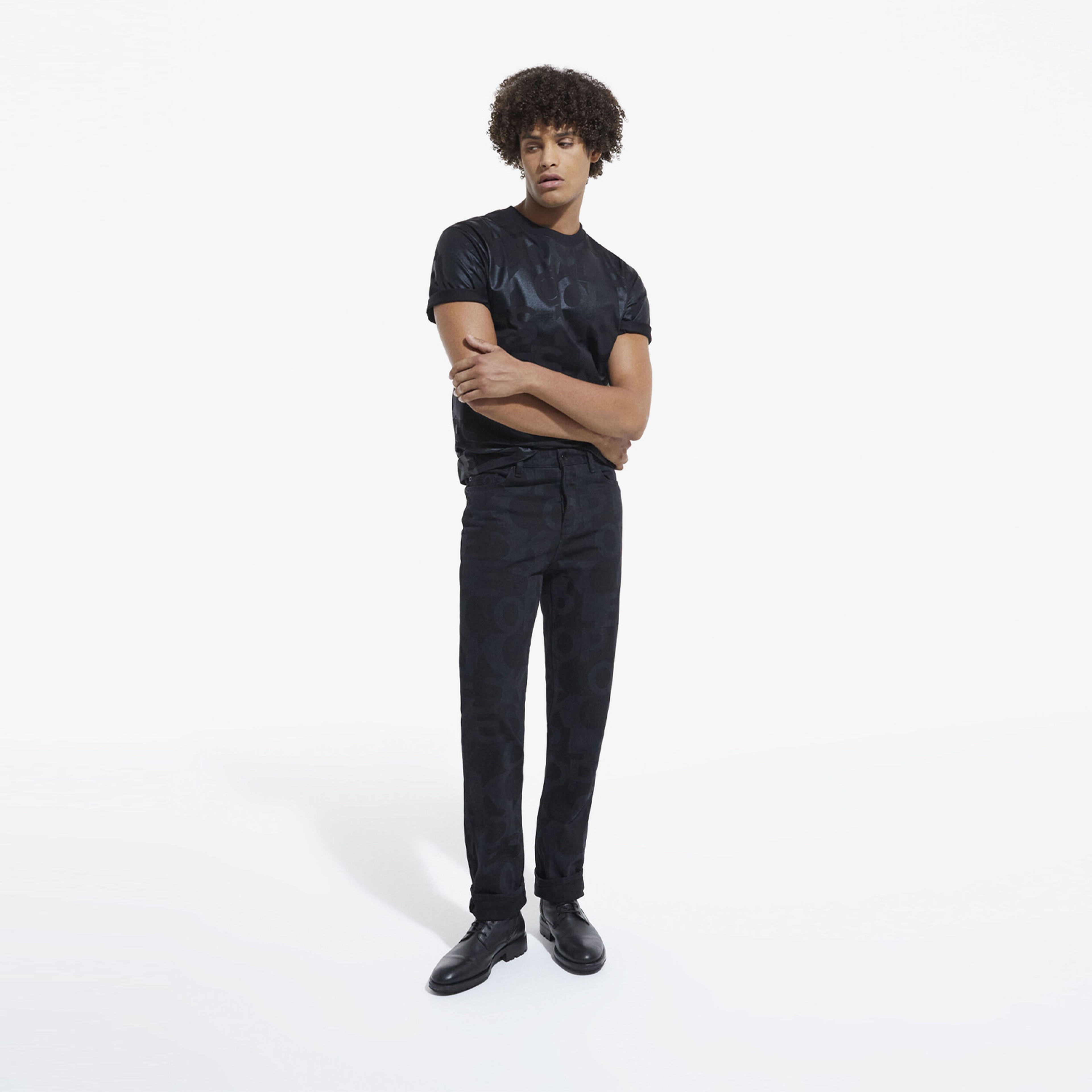 The Kooples Logomania Erkek Siyah T-Shirt