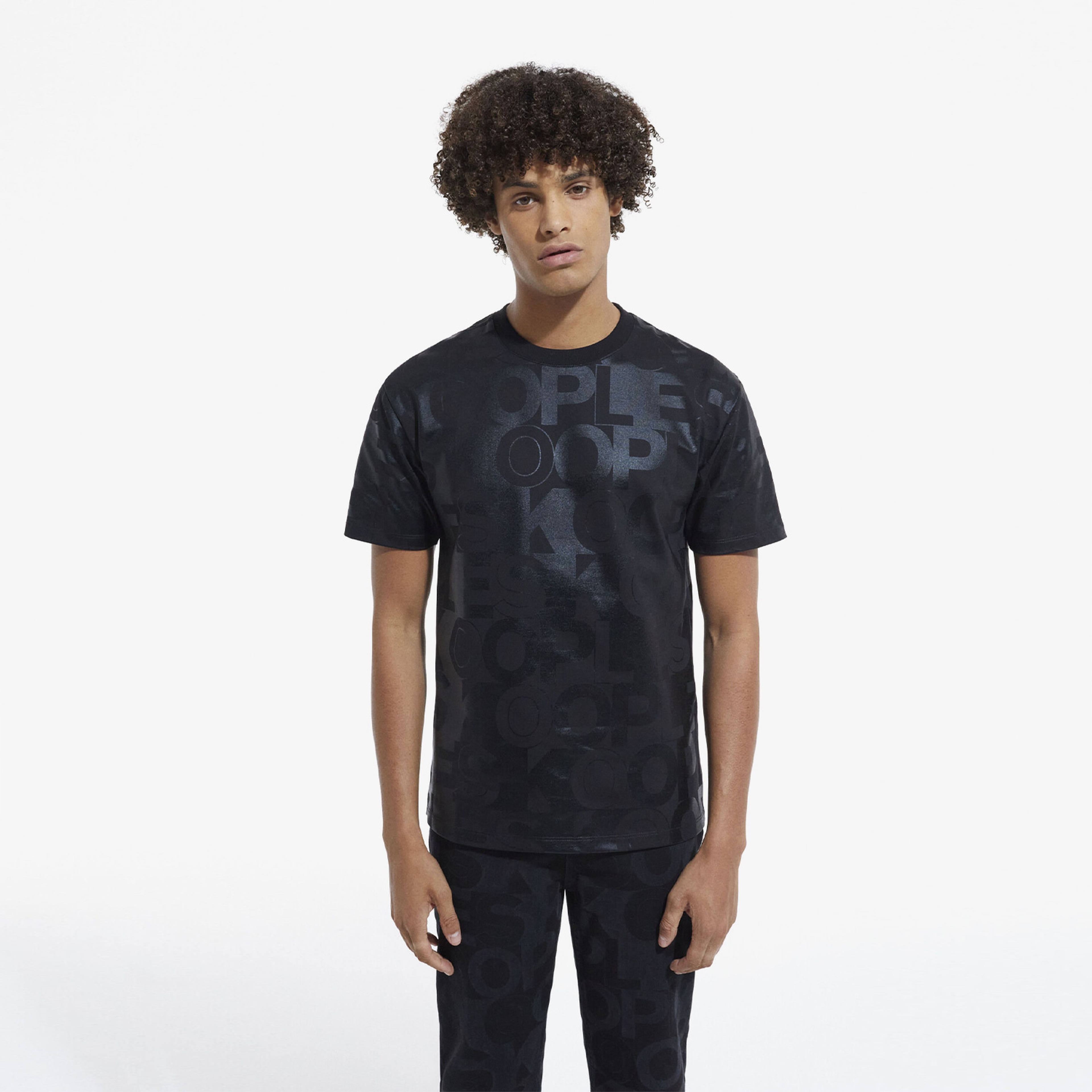 The Kooples Logomania Erkek Siyah T-Shirt