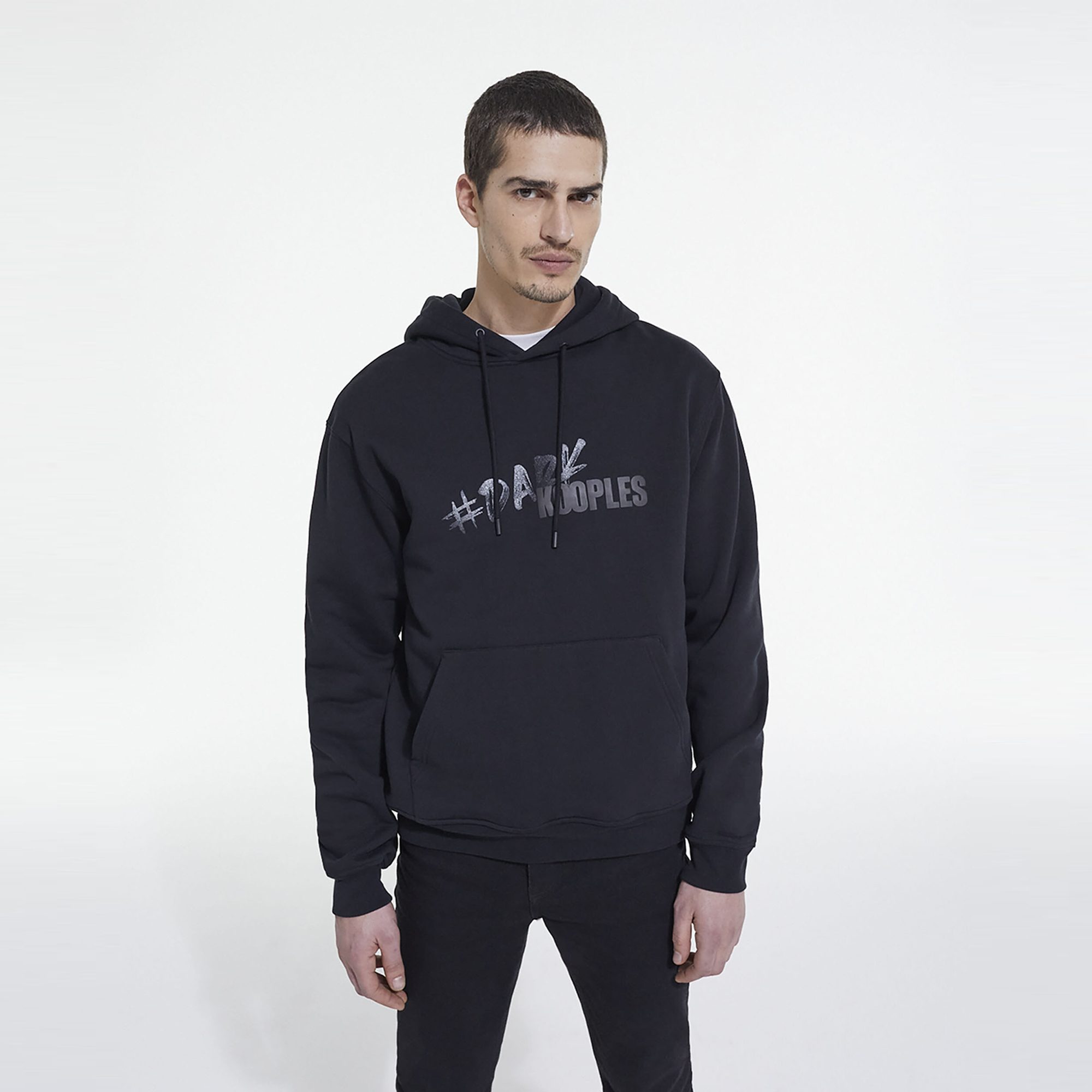 ERKEK BASKILI SİYAH SWEATSHIRT
