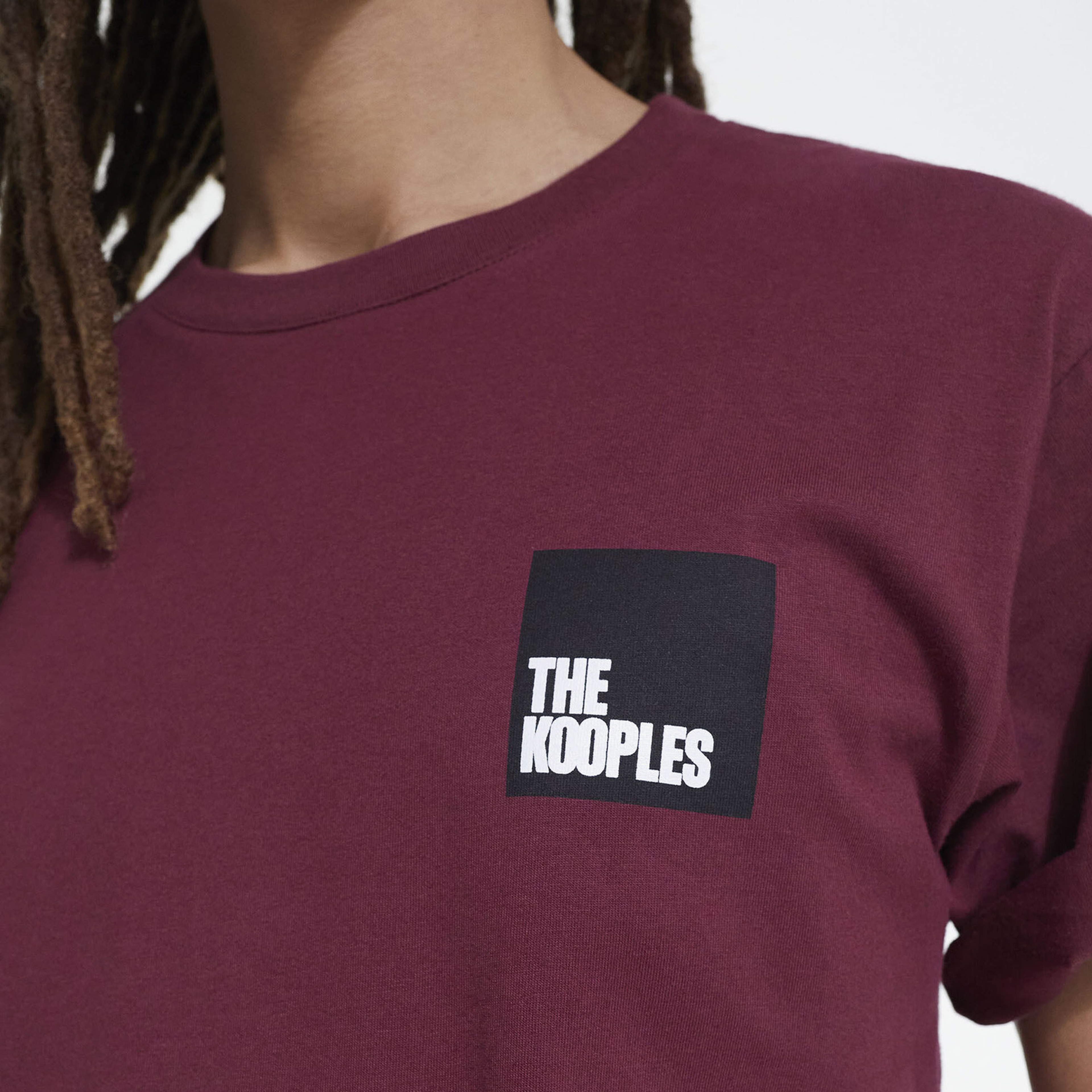 The Kooples Basic Erkek Bordo T-Shirt