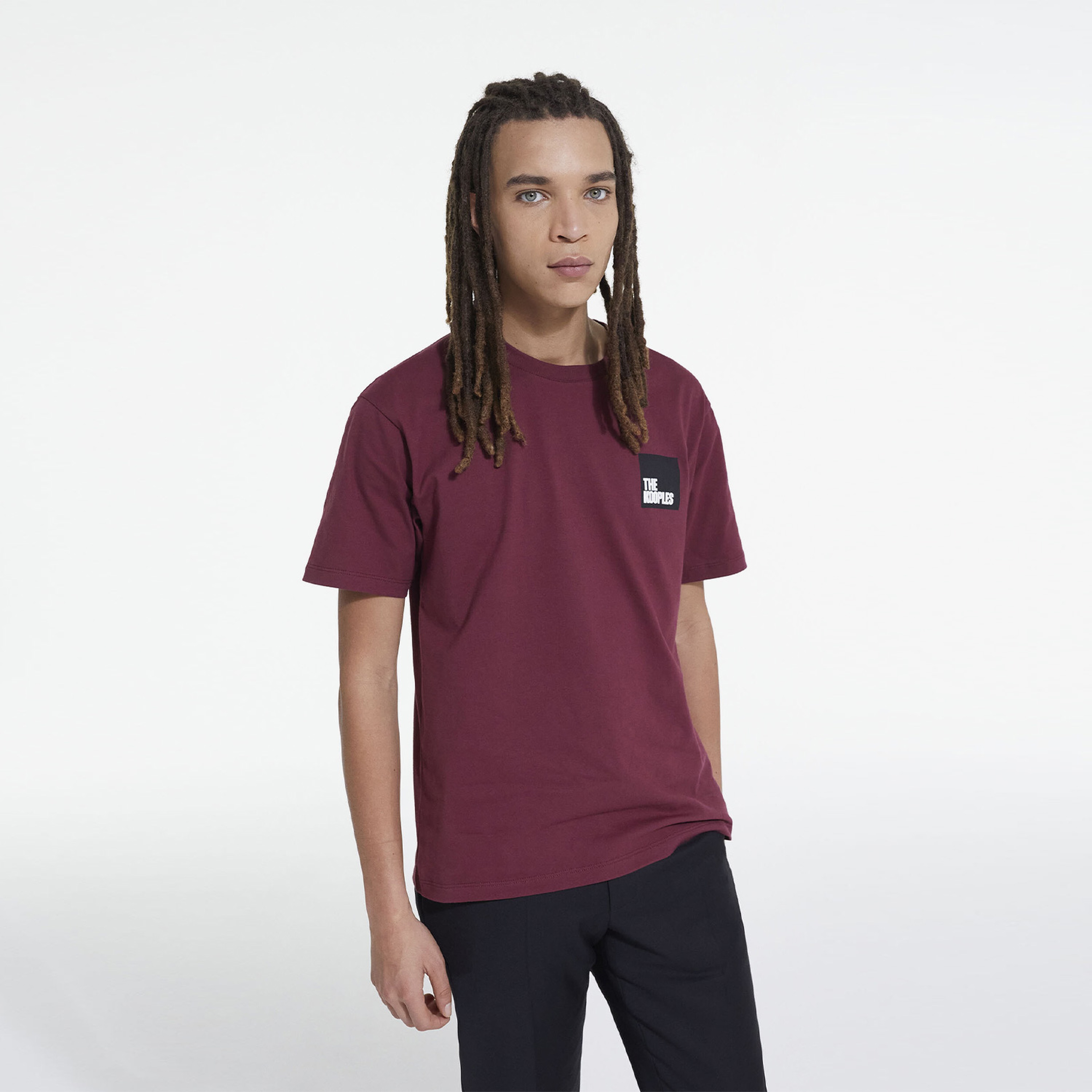 The Kooples Basic Erkek Bordo T-Shirt