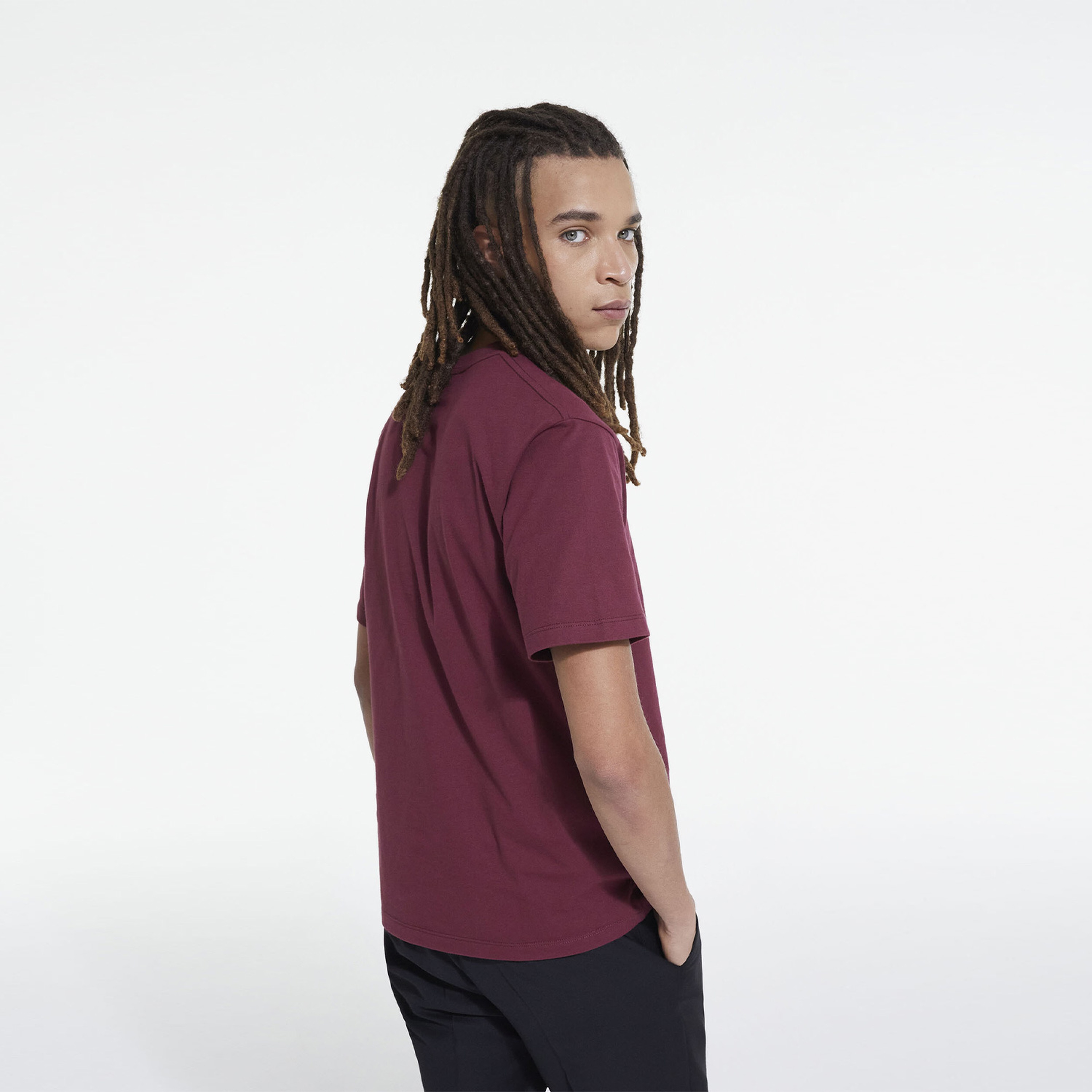 The Kooples Basic Erkek Bordo T-Shirt